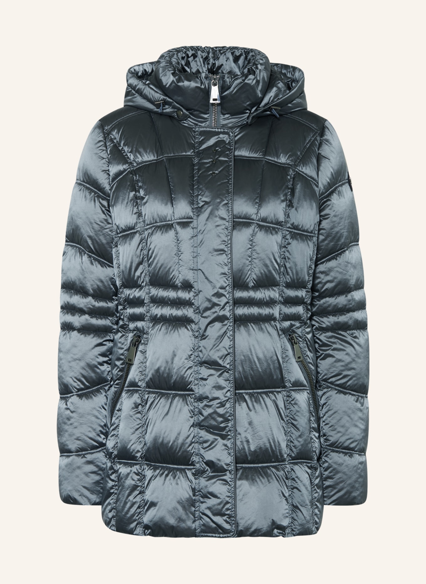 GIL BRET Quilted jacket with detachable hood and DUPONT™ SORONA® insulation, Color: DARK GRAY (Image 1)