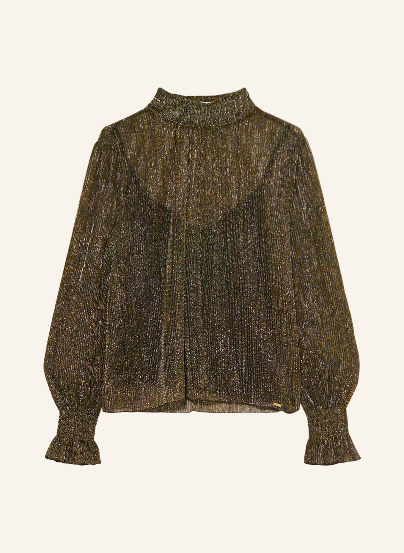 CINQUE Shirt blouse CIGLOW with glitter thread, Color: GOLD (Image 1)