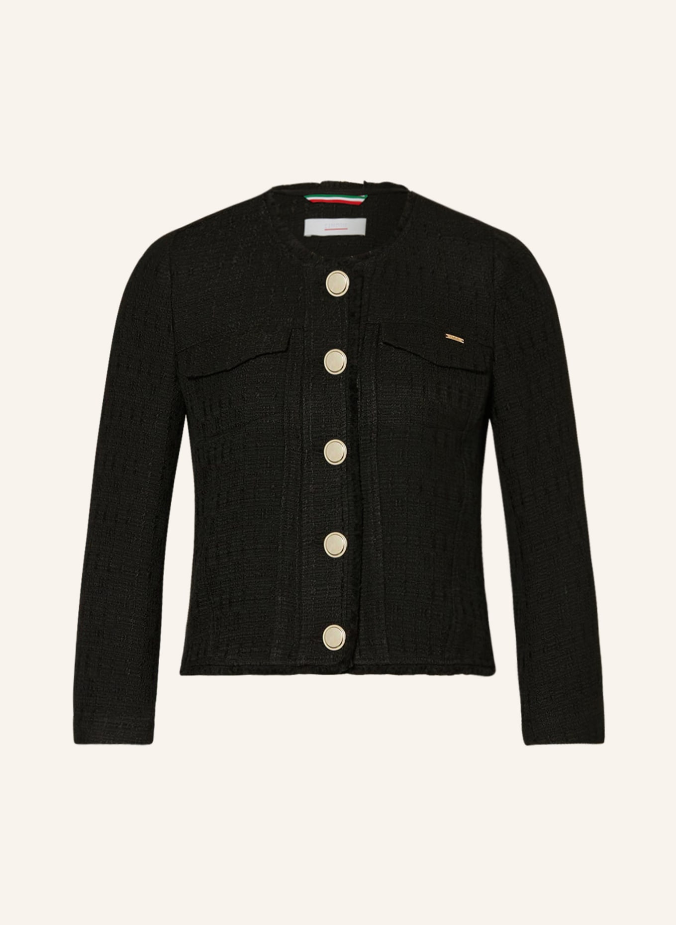 CINQUE Tweed jacket CIBABE, Color: BLACK (Image 1)