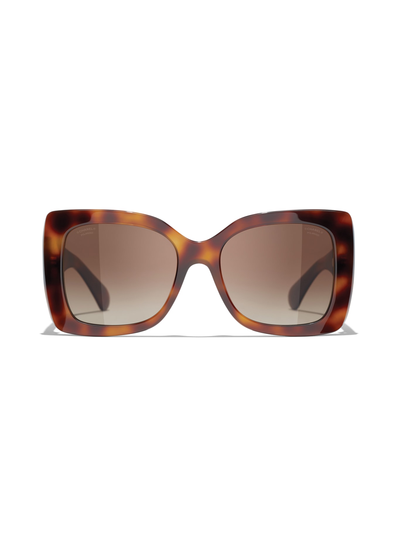 CHANEL Quadratische Sonnenbrille: 1295S9 - HAVANA/ BRAUN VERLAUF