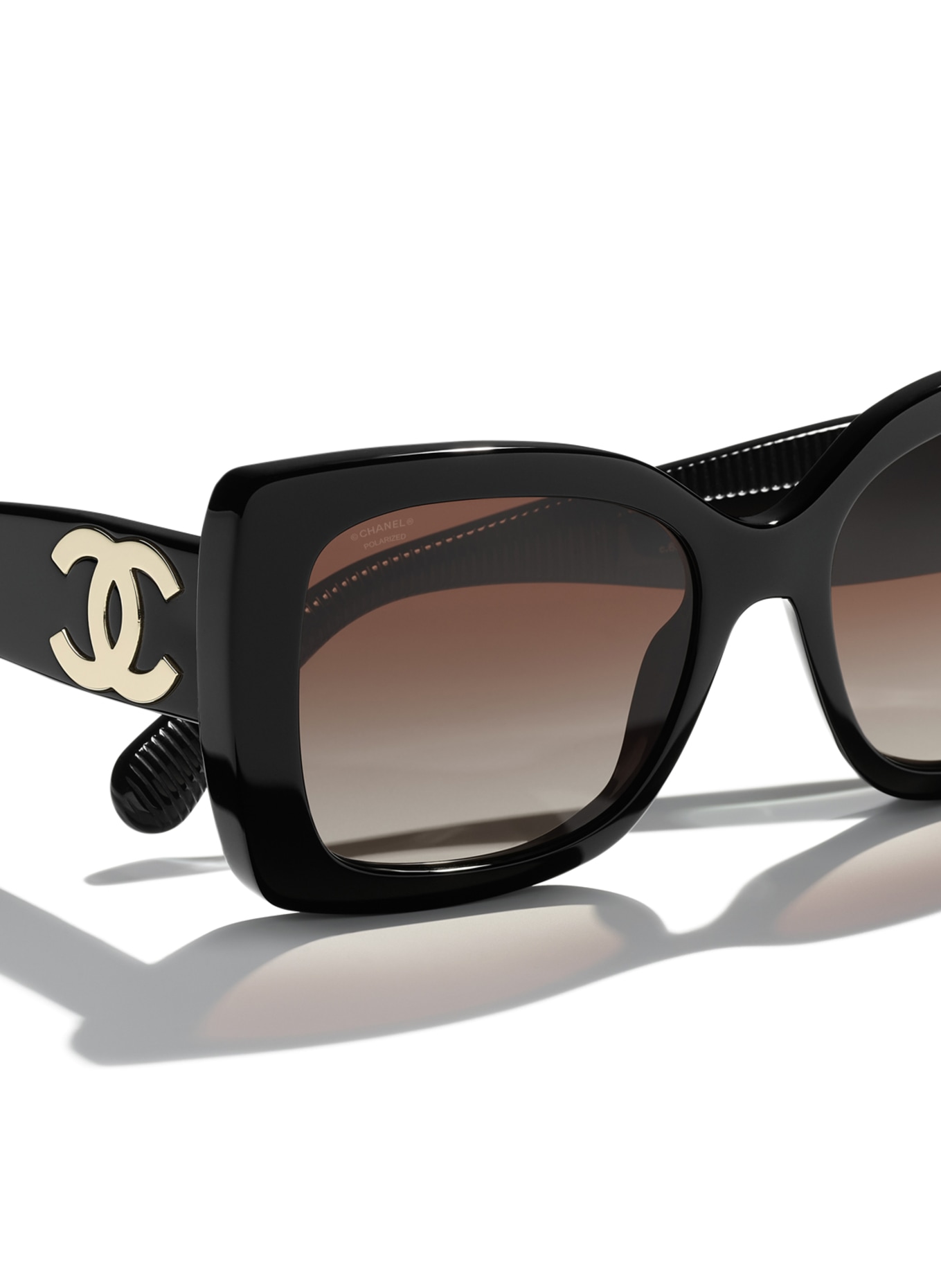 CHANEL Square sunglasses, Color: C622S9 - BLACK/ BROWN GRADIENT (Image 4)