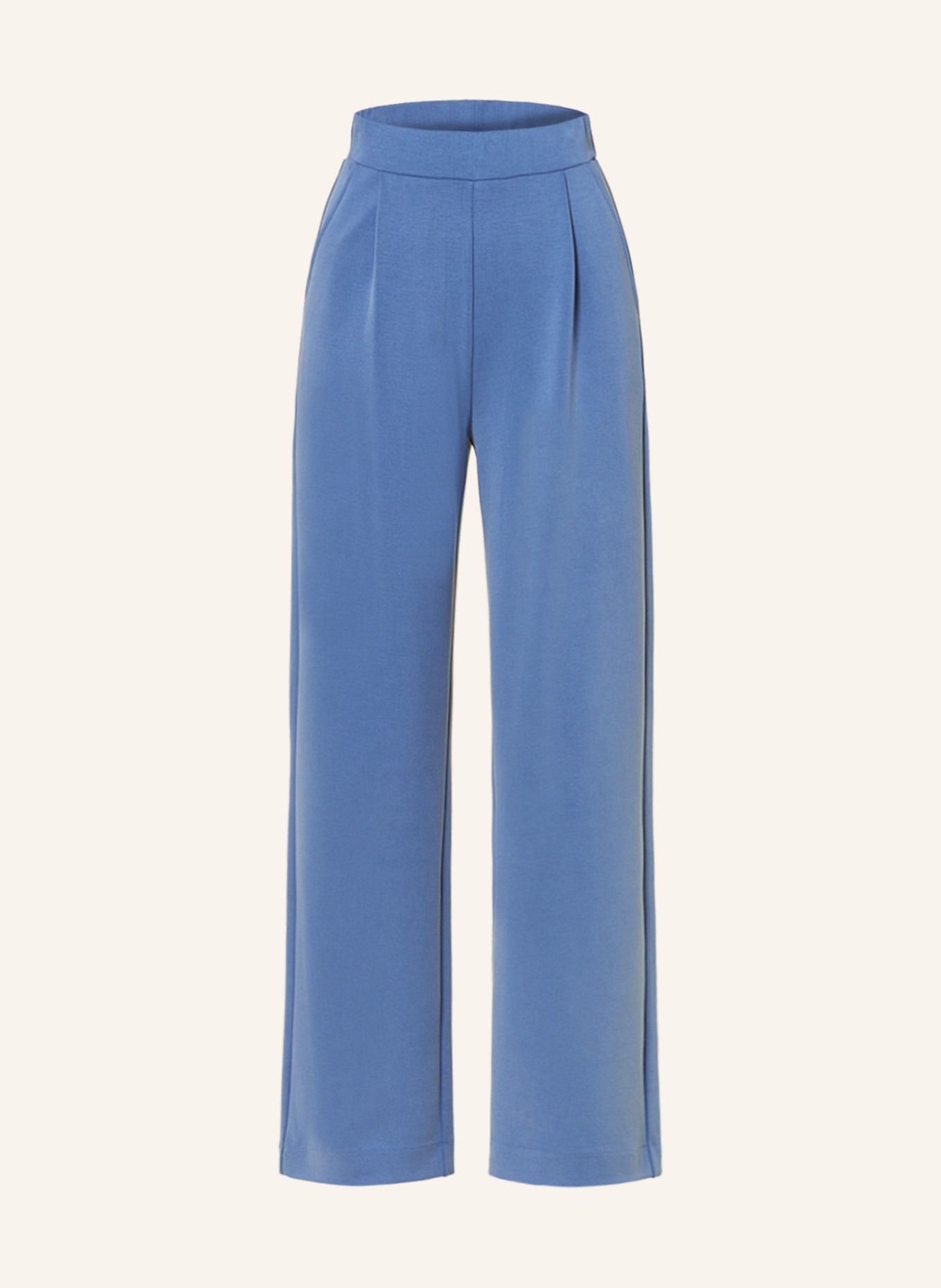 rich&royal Wide leg trousers made of jersey, Color: BLUE (Image 1)