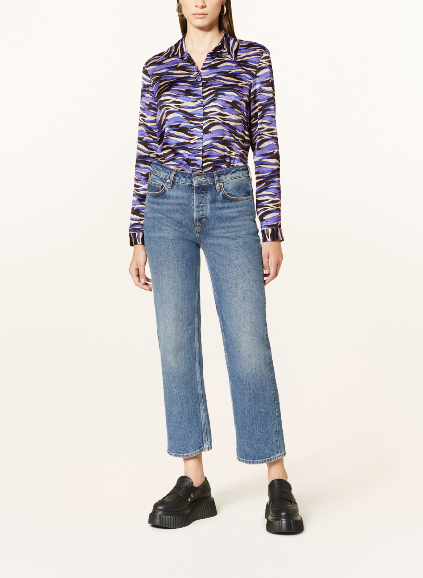 CINQUE Shirt blouse CITOTO, Color: PURPLE/ BLACK/ BEIGE (Image 2)