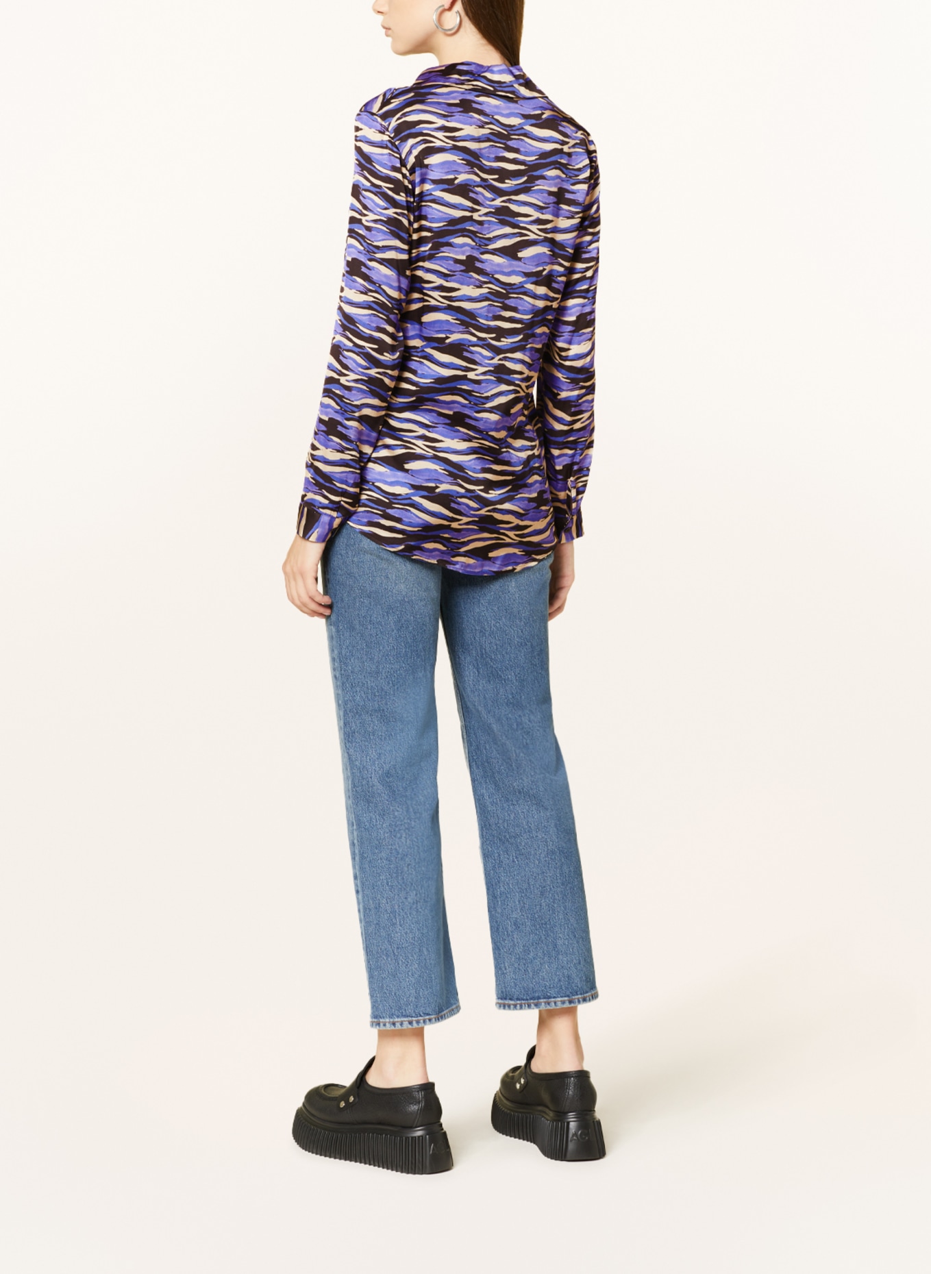 CINQUE Shirt blouse CITOTO, Color: PURPLE/ BLACK/ BEIGE (Image 3)