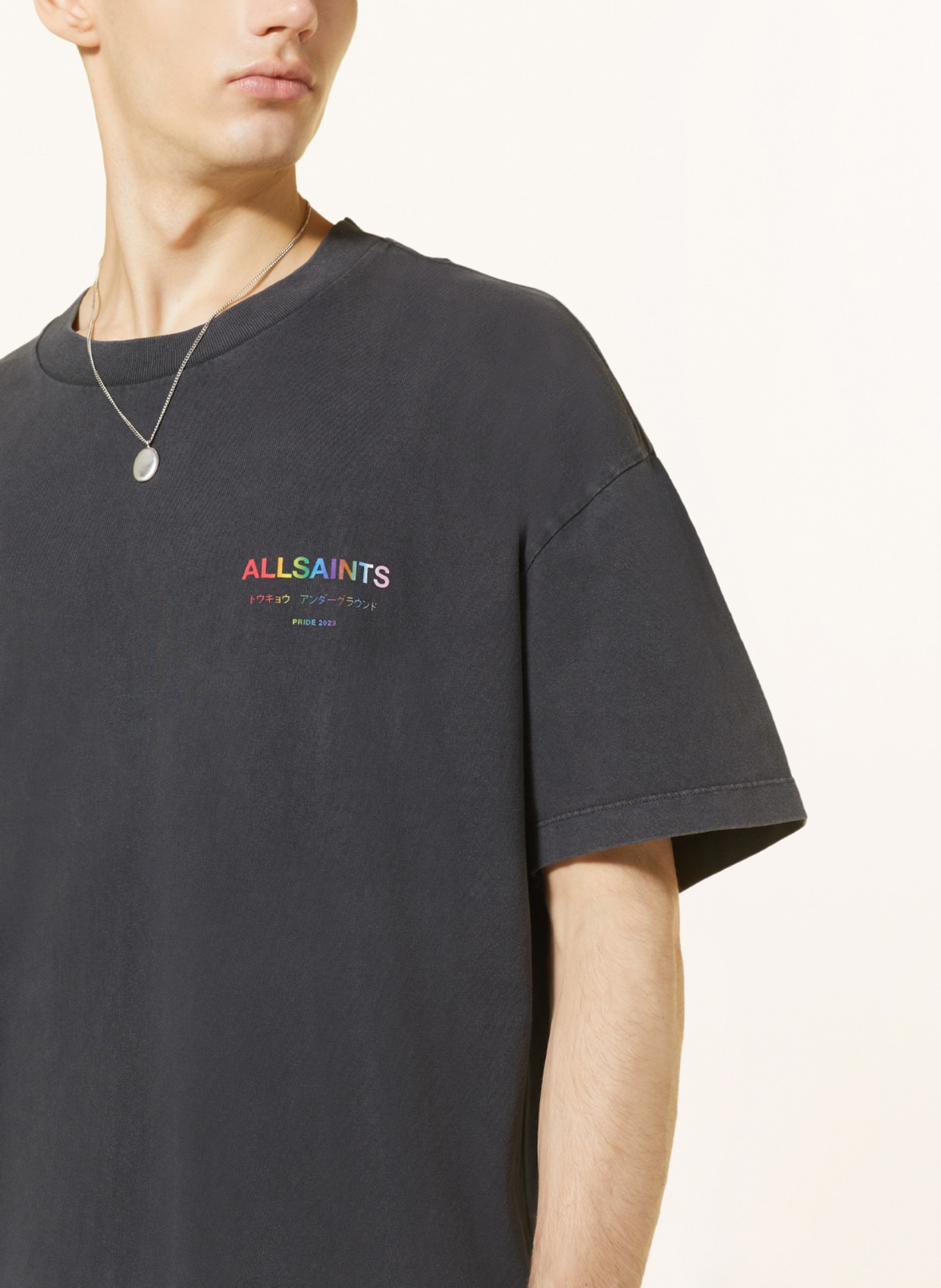 ALLSAINTS T-shirt UNDERGROUND, Color: DARK GRAY (Image 4)
