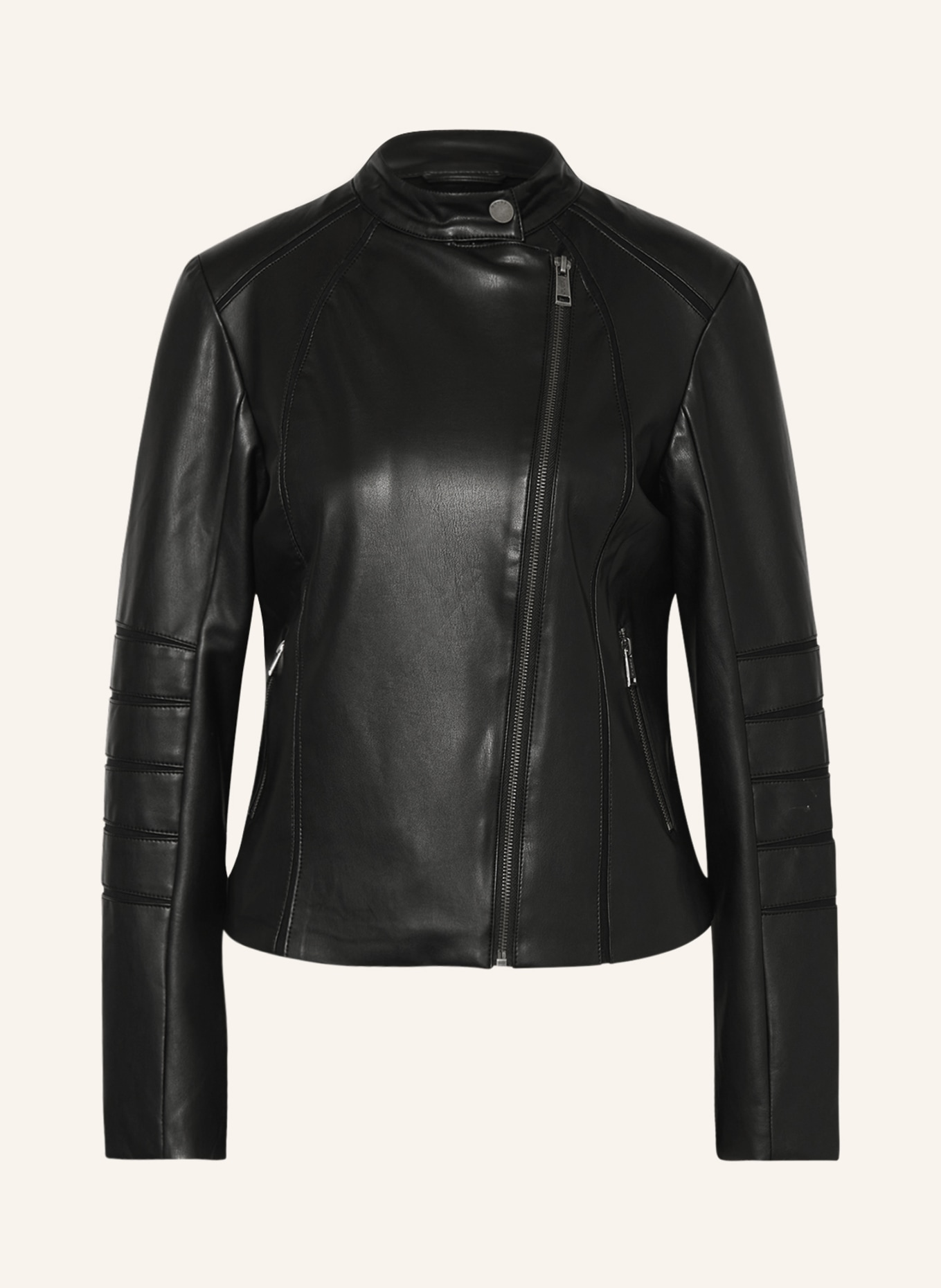 GUESS Jacket HARLEY in leather look with mesh, Color: BLACK (Image 1)