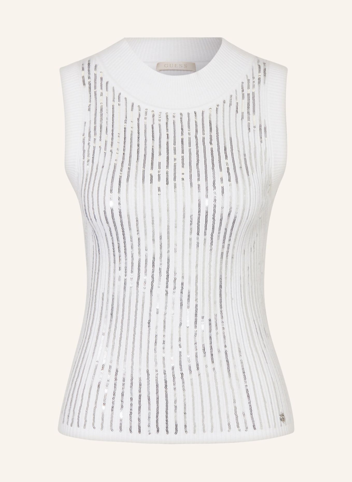 GUESS Knit top VIVIAN with sequins, Color: CREAM (Image 1)