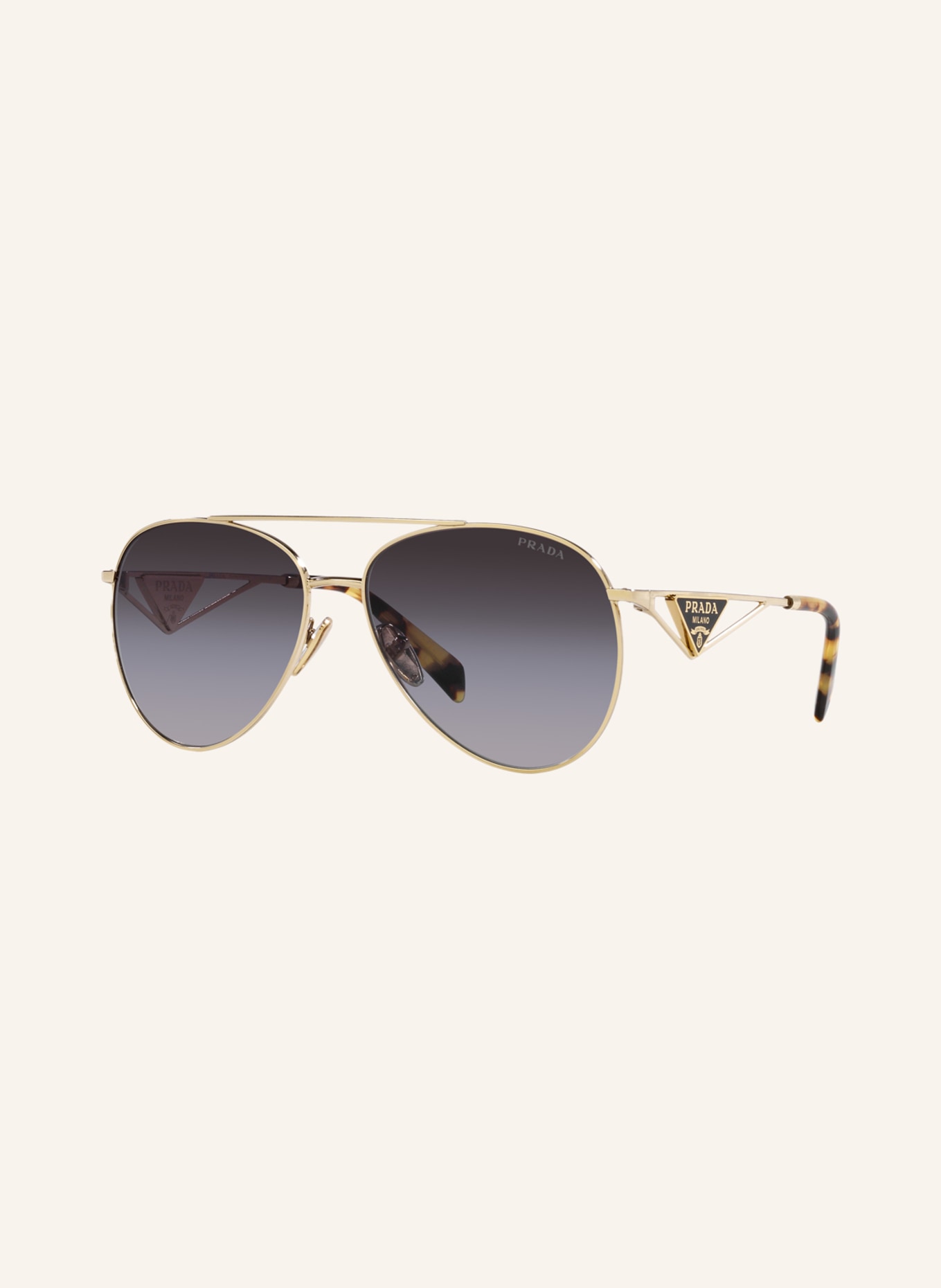 PRADA Sunglasses PR 73ZS, Color: ZVN5D1 - GOLD/GRAY GRADIENT (Image 1)