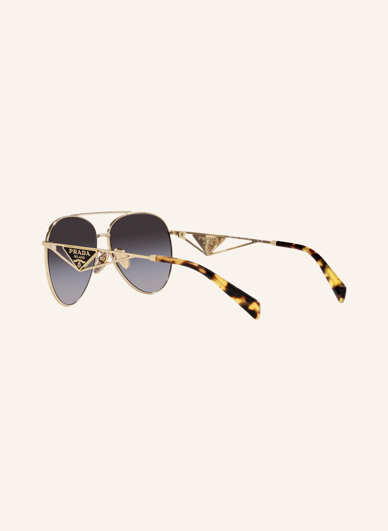 PRADA Sunglasses PR 73ZS, Color: ZVN5D1 - GOLD/GRAY GRADIENT (Image 4)
