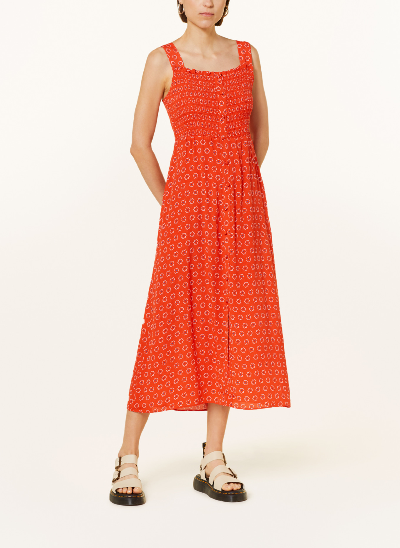 WHISTLES Dress MACIE in orange white blue
