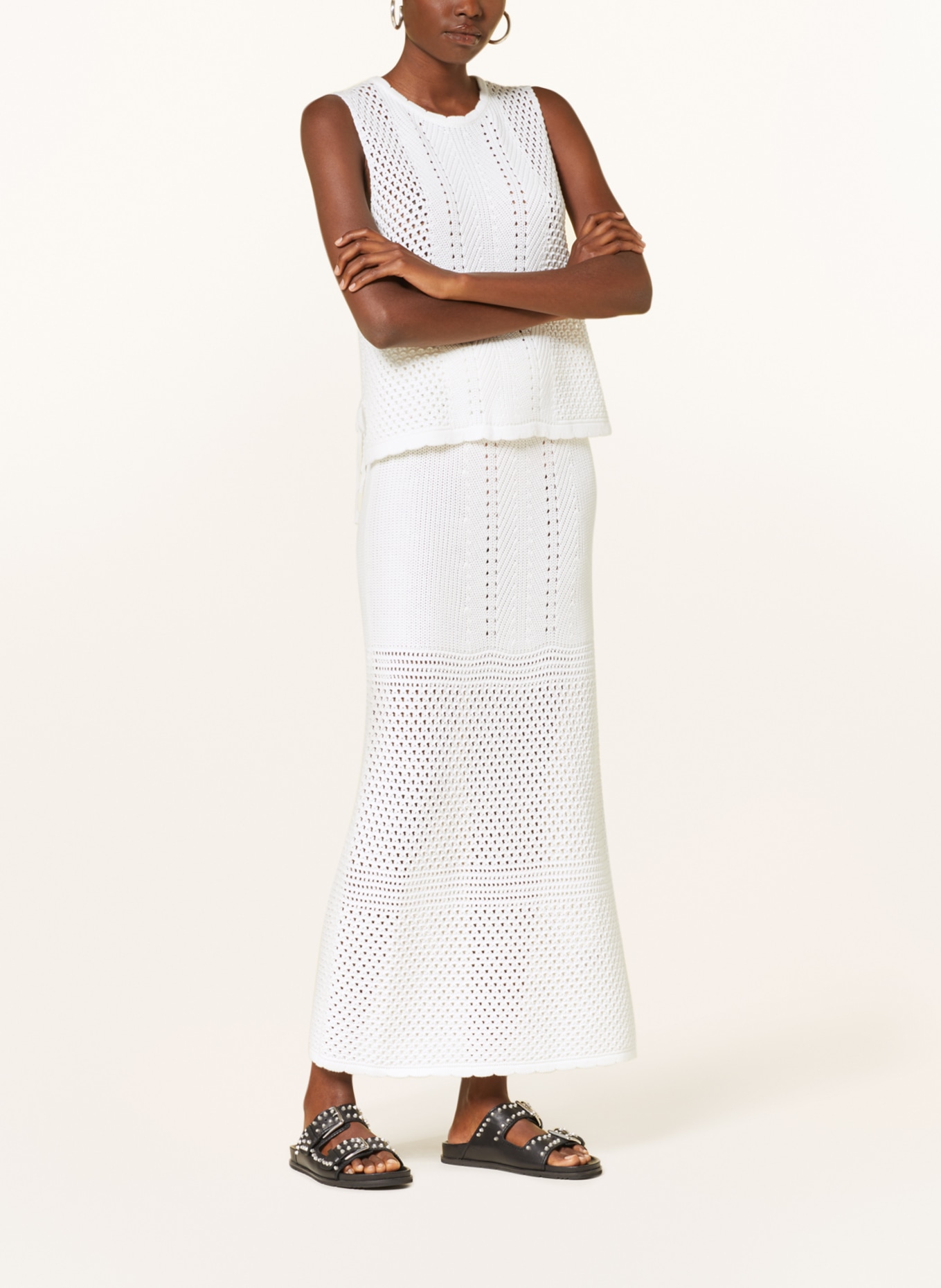 NEO NOIR Knit skirt COMO, Color: WHITE (Image 2)