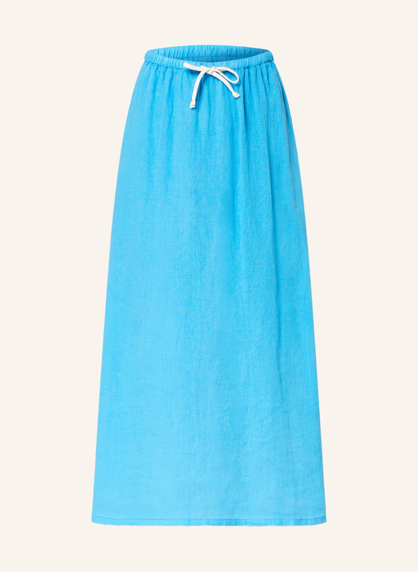 American Vintage Lněná sukně IVYBO, Barva: MODRÁ (Obrázek 1)