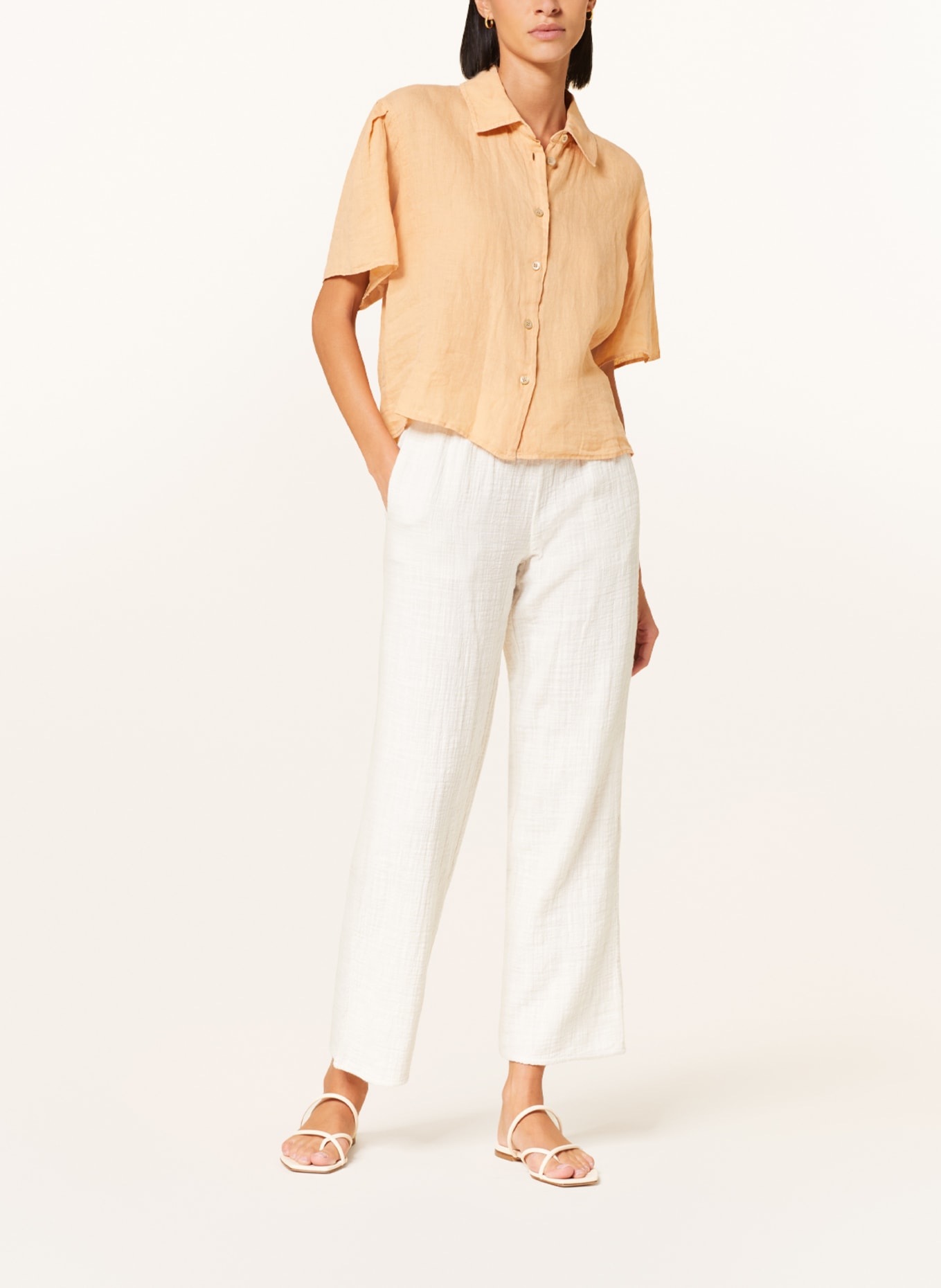 American Vintage Trousers OYOBAY in jogger style, Color: CREAM (Image 2)