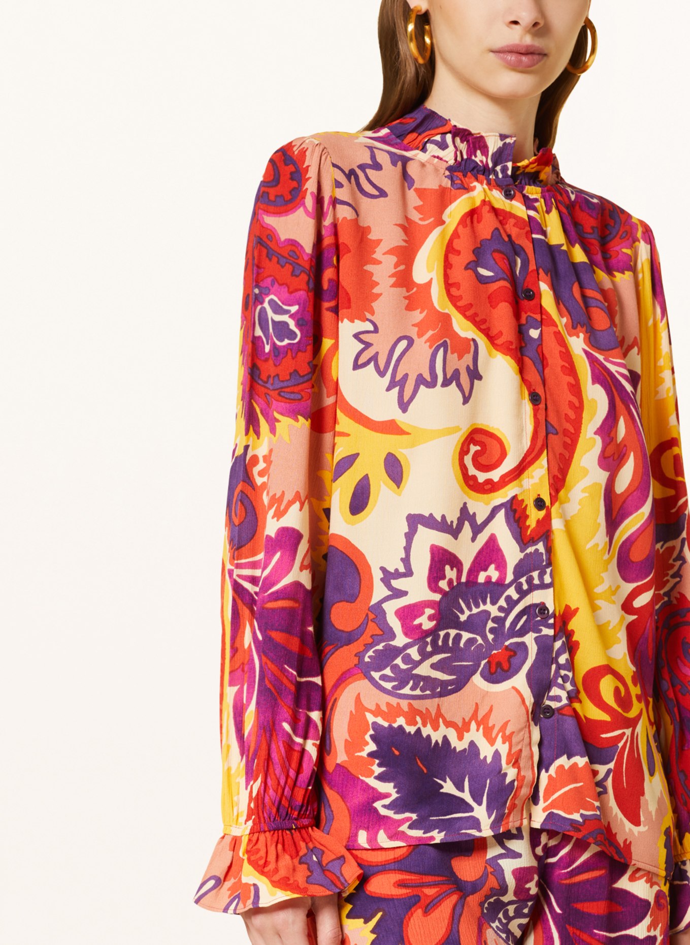 ba&sh Bluse NATSY, Farbe: DUNKELGELB/ LILA/ ROT (Bild 4)