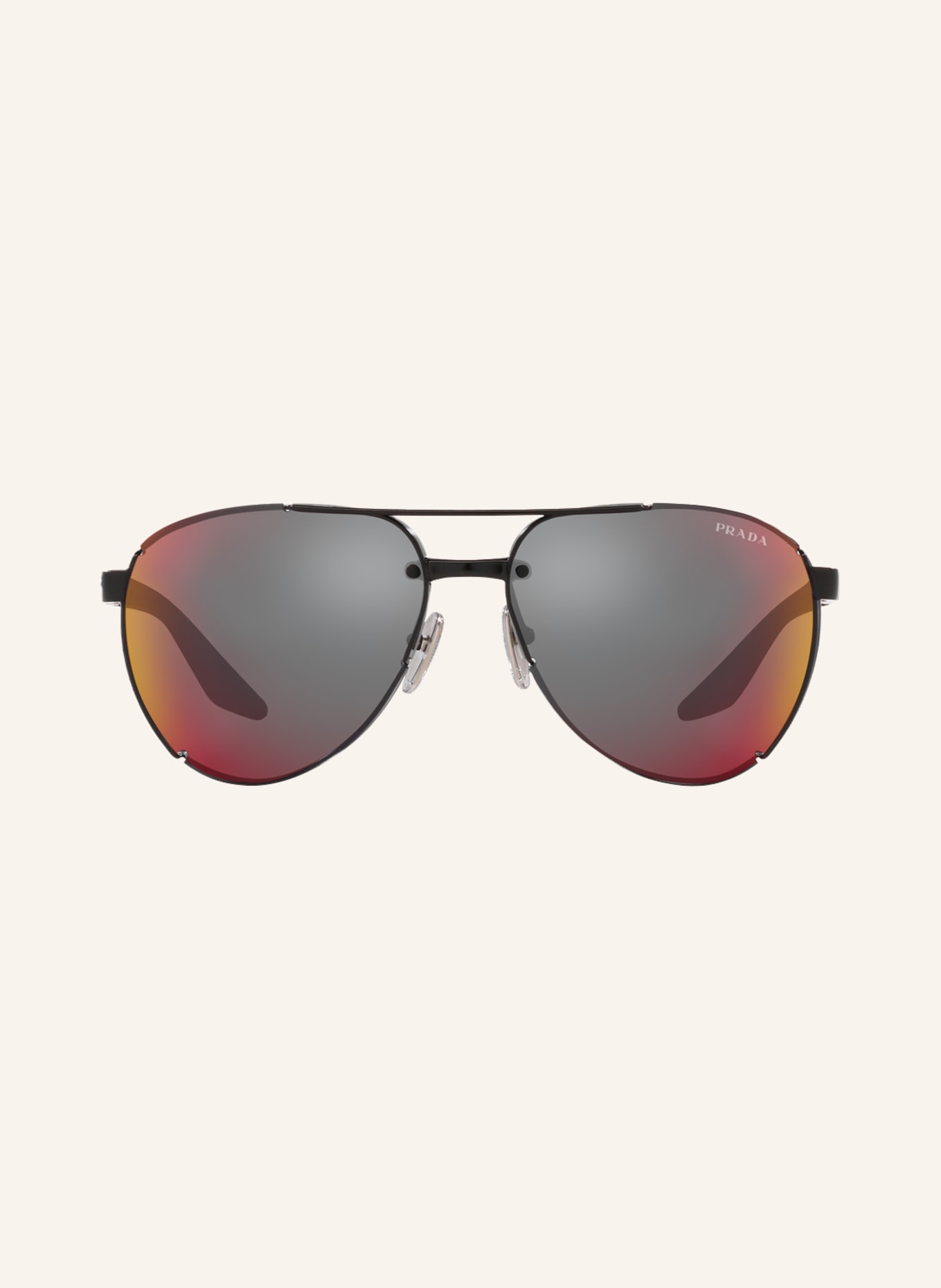 PRADA LINEA ROSSA Sunglasses PS 51YS, Color: 1BO08F - BLACK/ PURPLE MIRRORED (Image 2)