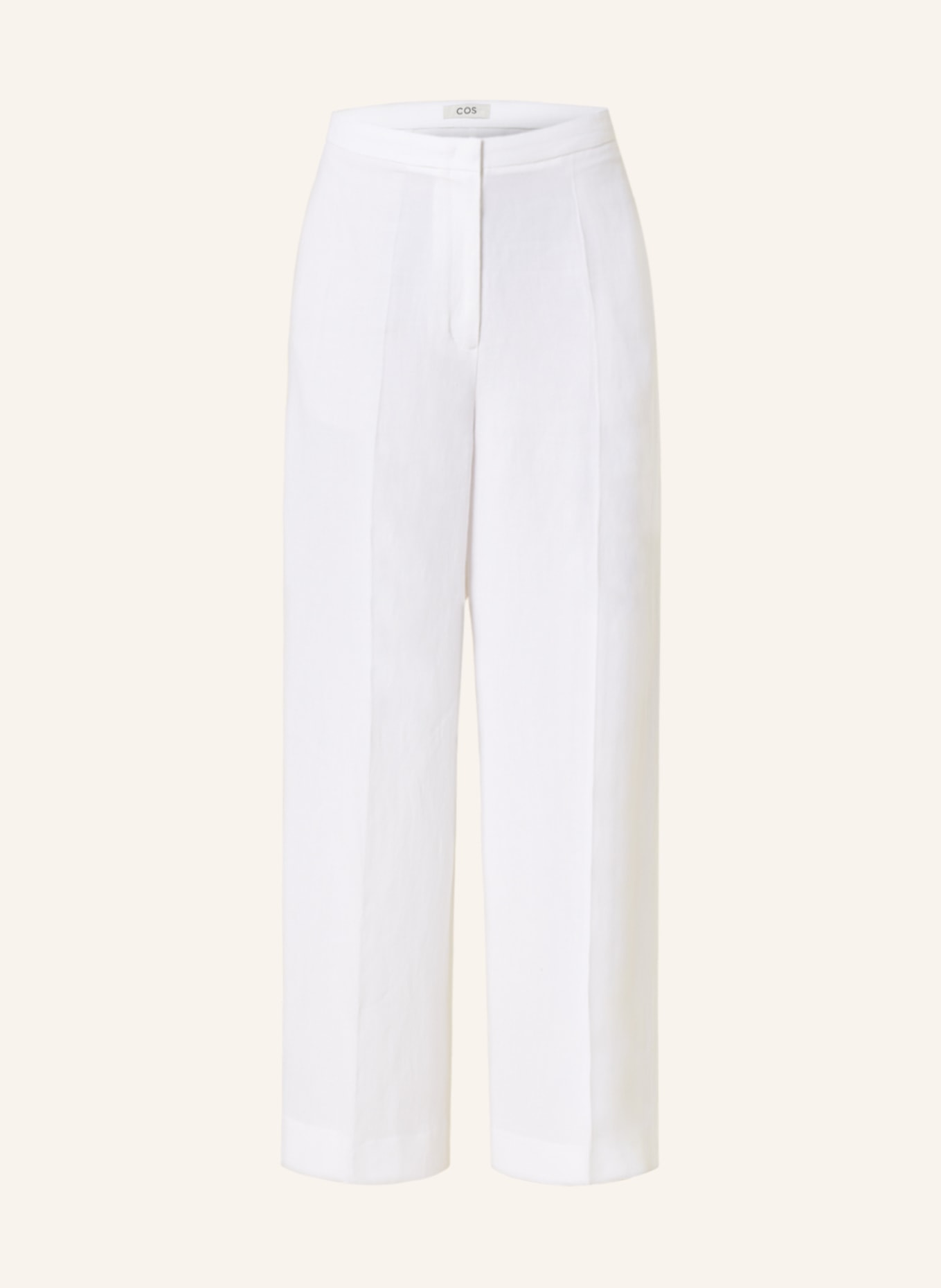 COS Cropped Cotton Poplin Trousers in Blue  Lyst UK