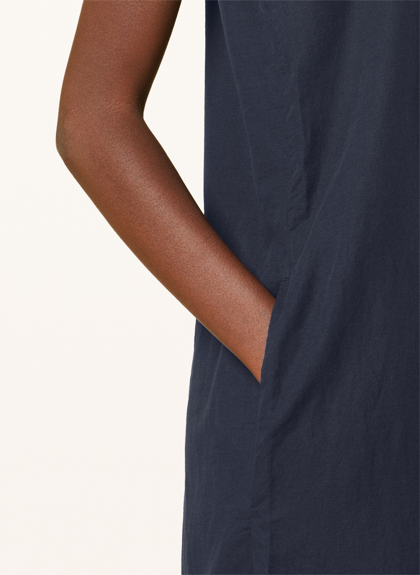 COS Jumpsuit with linen, Color: DARK BLUE (Image 4)