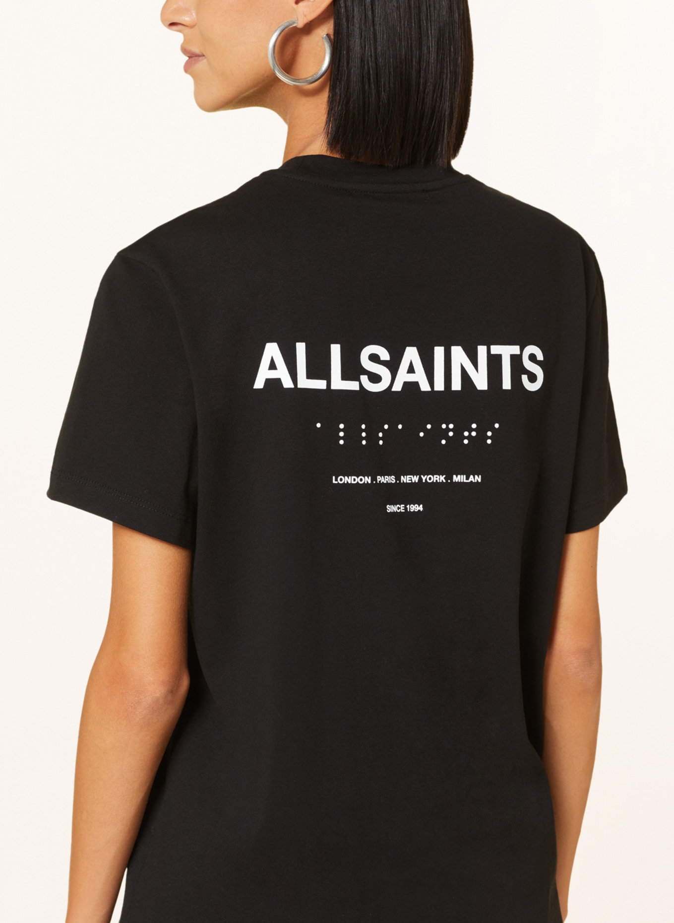 ALLSAINTS T-shirt BRYN, Kolor: CZARNY/ BIAŁY (Obrazek 4)