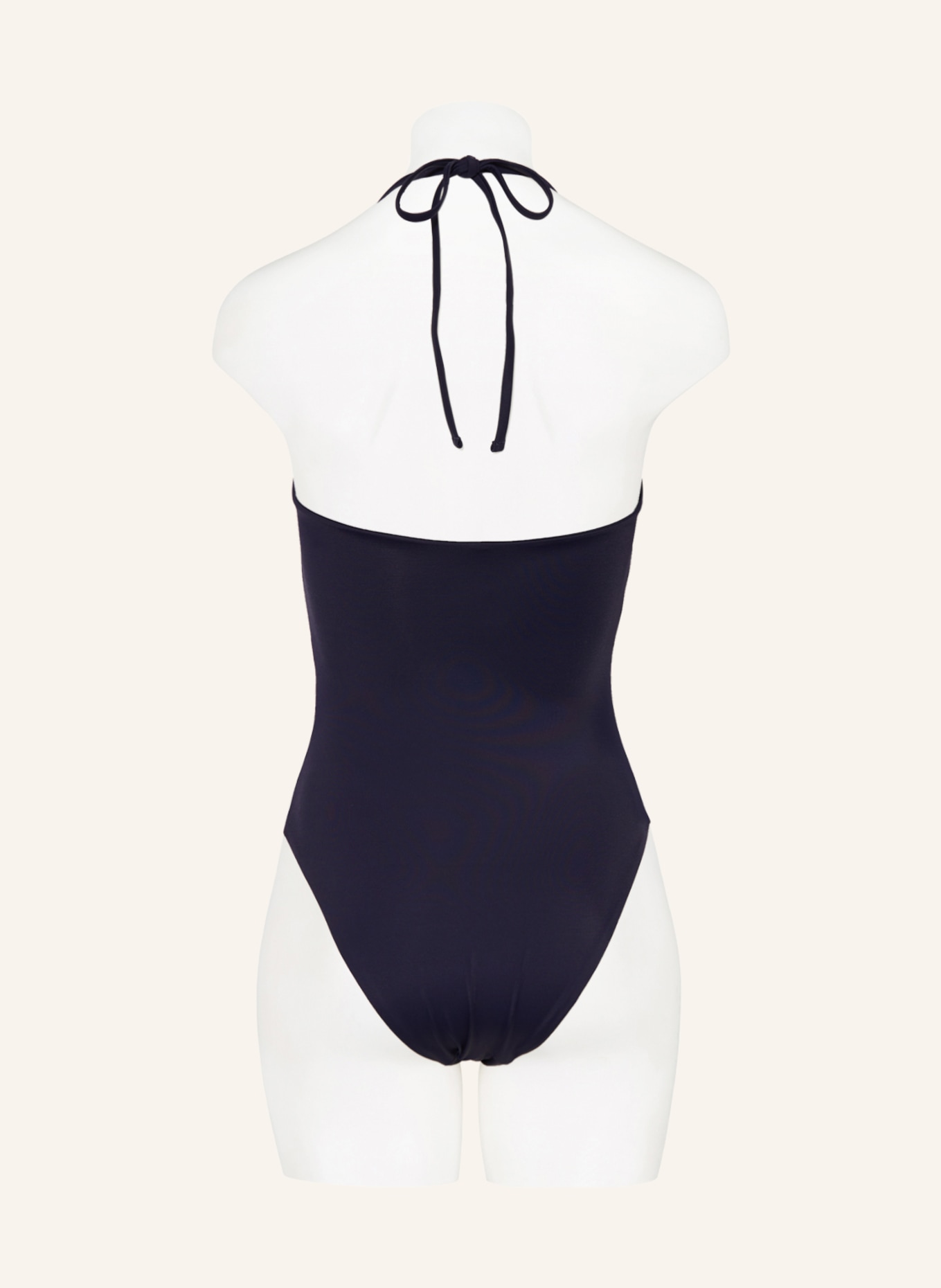 COS Bandeau swimsuit in dark blue