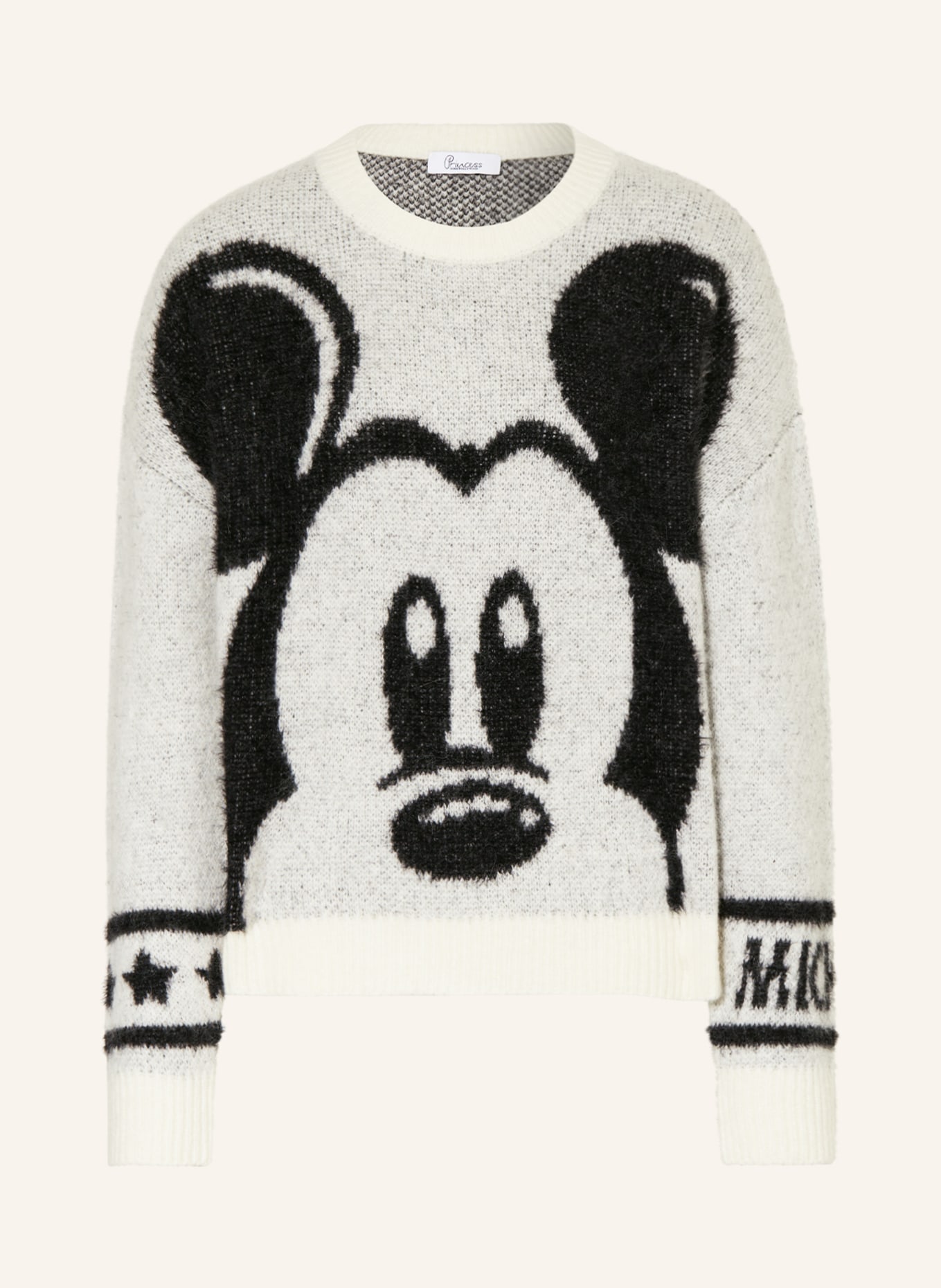 Princess GOES HOLLYWOOD Sweater with merino wool, Color: LIGHT GRAY/ BLACK (Image 1)