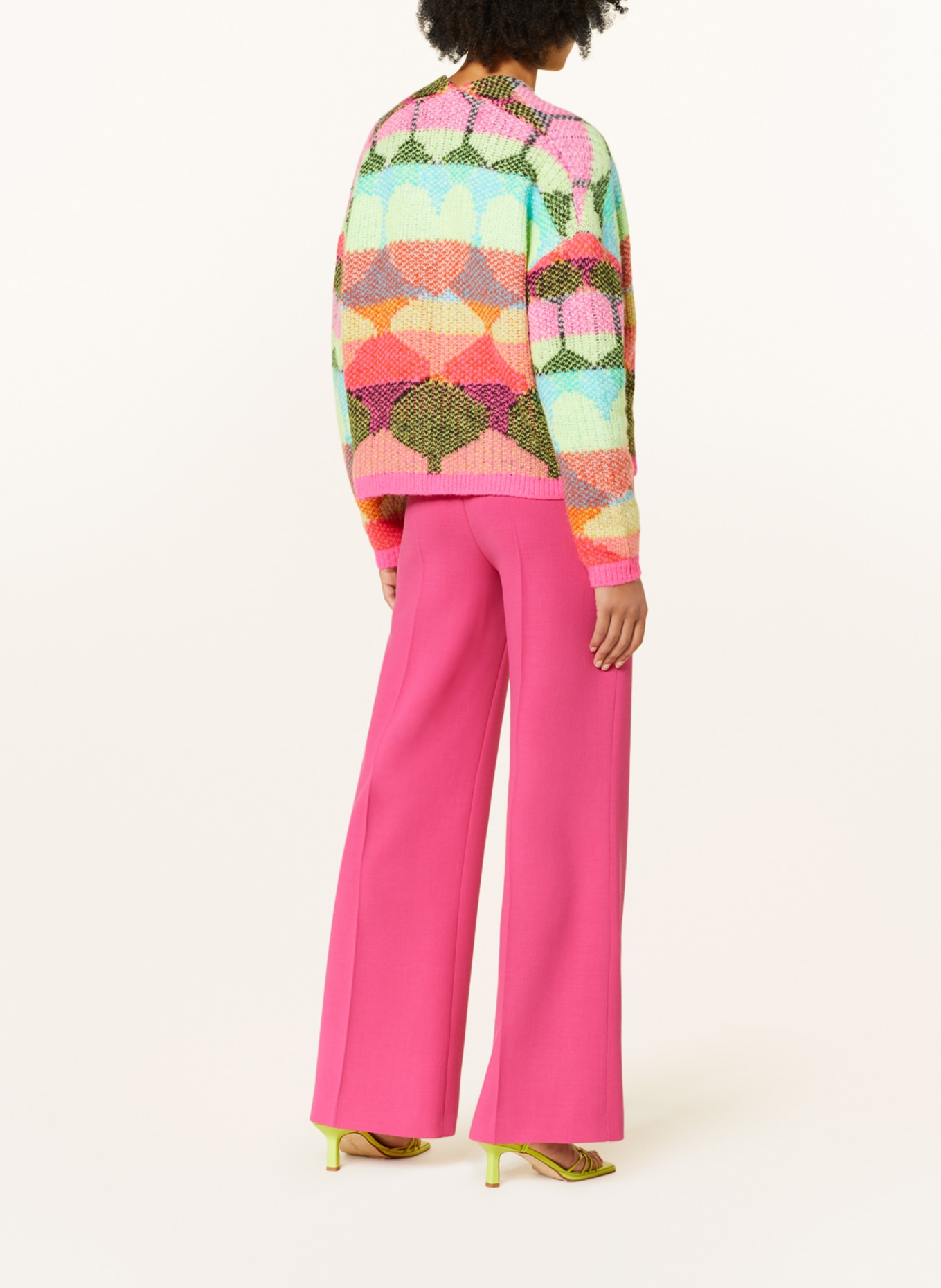 Princess GOES HOLLYWOOD Knit cardigan with merino wool, Color: NEON PINK/ NEON YELLOW/ TURQUOISE (Image 3)