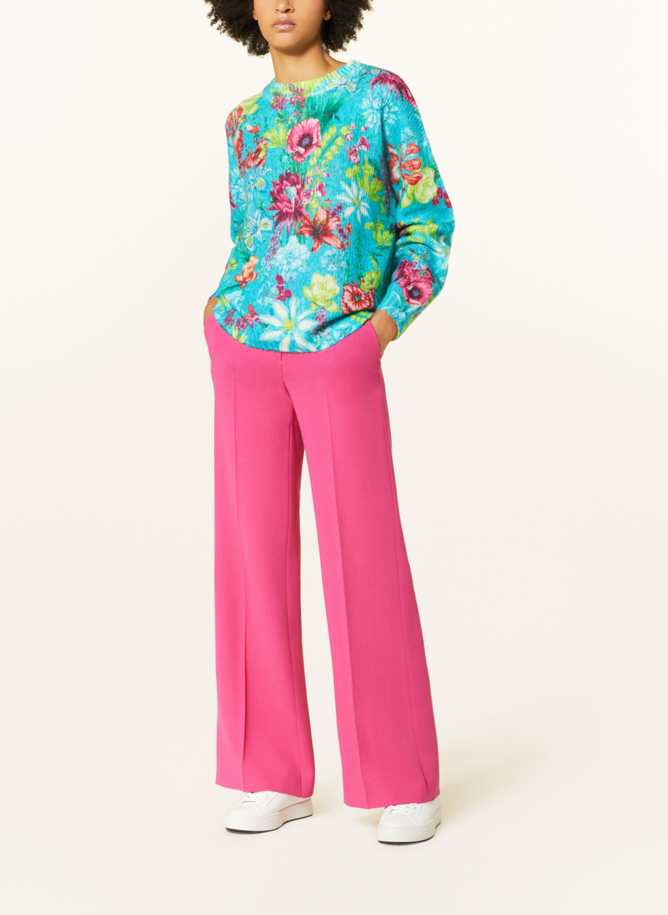 Princess GOES HOLLYWOOD Pullover mit Merinowolle, Farbe: TÜRKIS/ HELLGRÜN/ PINK (Bild 2)