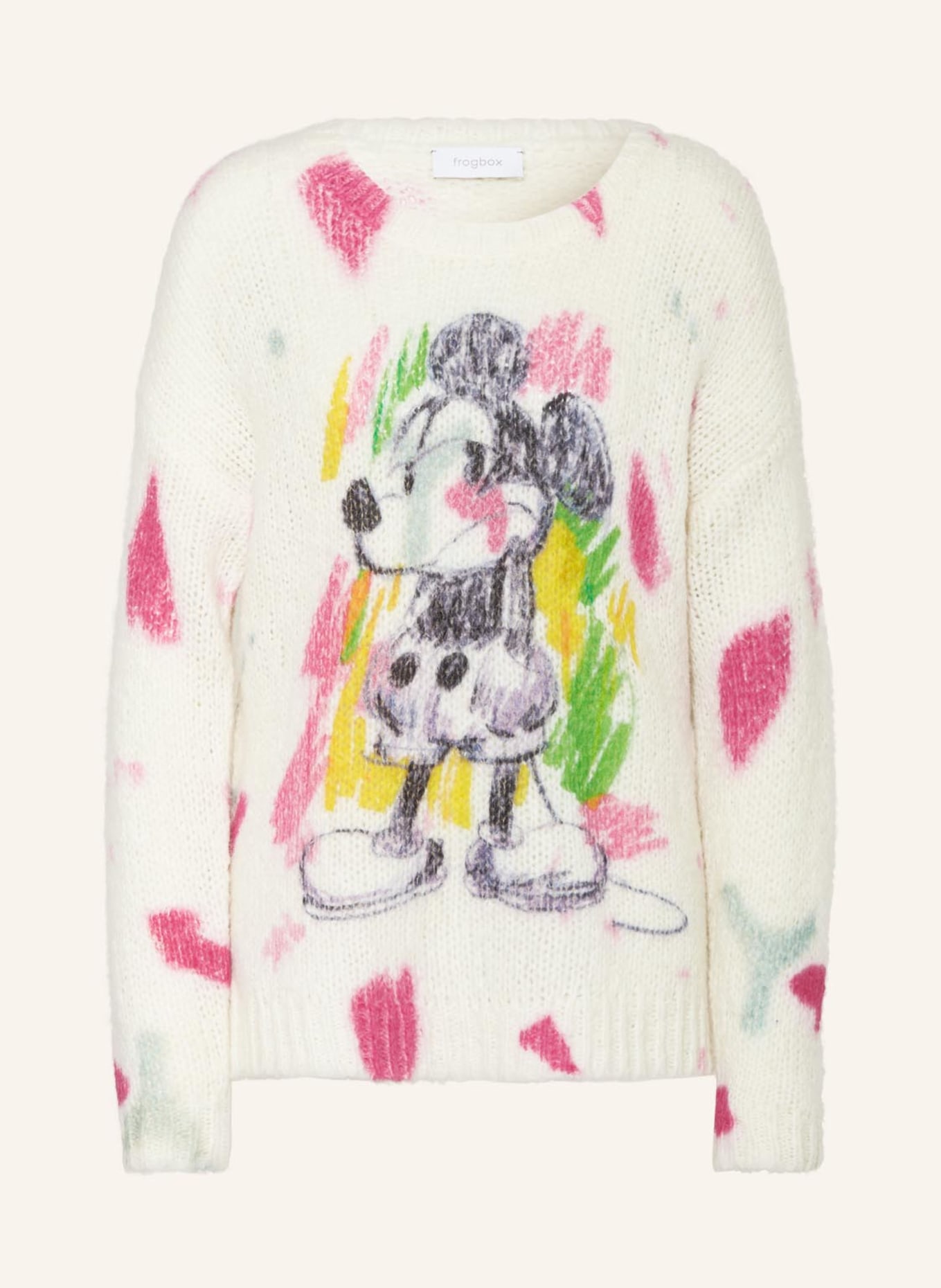 FrogBox Sweater, Color: ECRU/ PINK (Image 1)