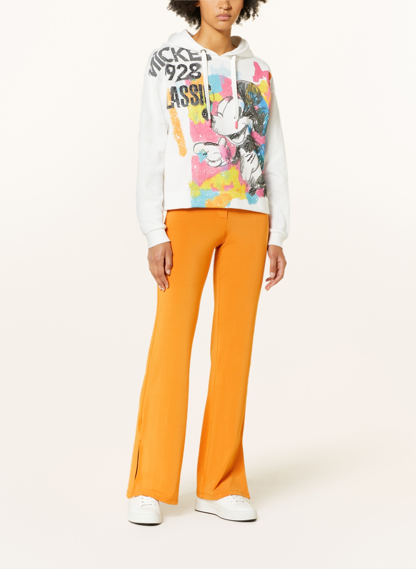 FrogBox Bluza z kapturem z ozdobnymi kamykami, Kolor: BIAŁY (Obrazek 2)