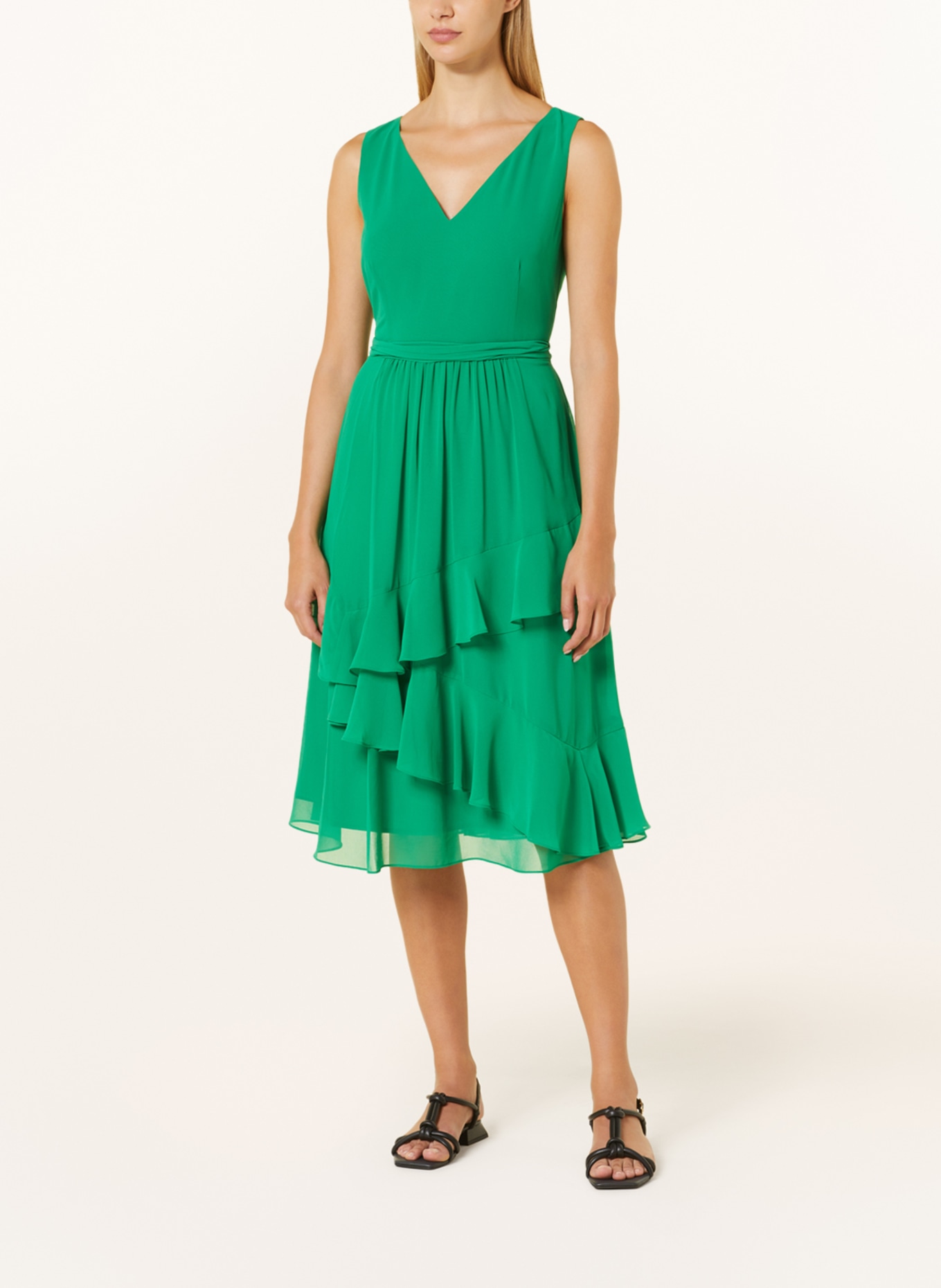 Phase Eight Dress BREESHA with frills, Color: GREEN (Image 2)