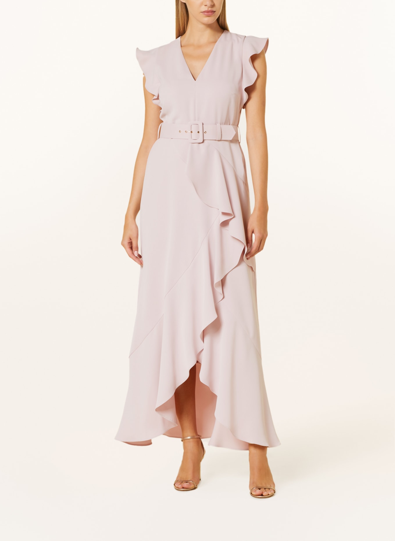 Phase Eight Dress PHOEBE in wrap look with frills, Color: LIGHT PINK (Image 2)