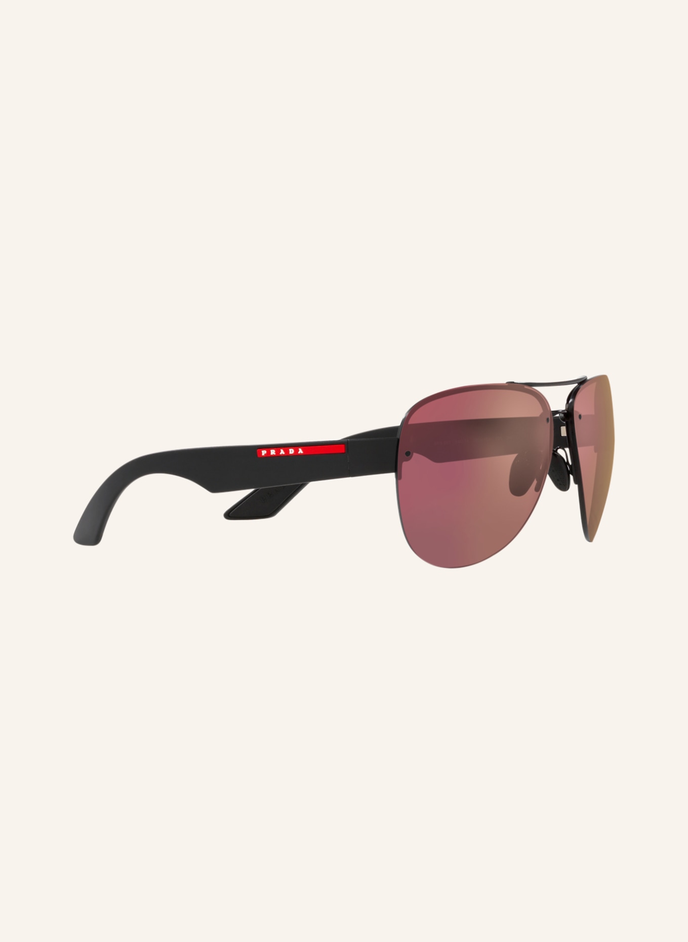 PRADA LINEA ROSSA Sunglasses PS 55YS, Color: 1BO10A - BLACK/DARK GRAY MIRRORED (Image 3)