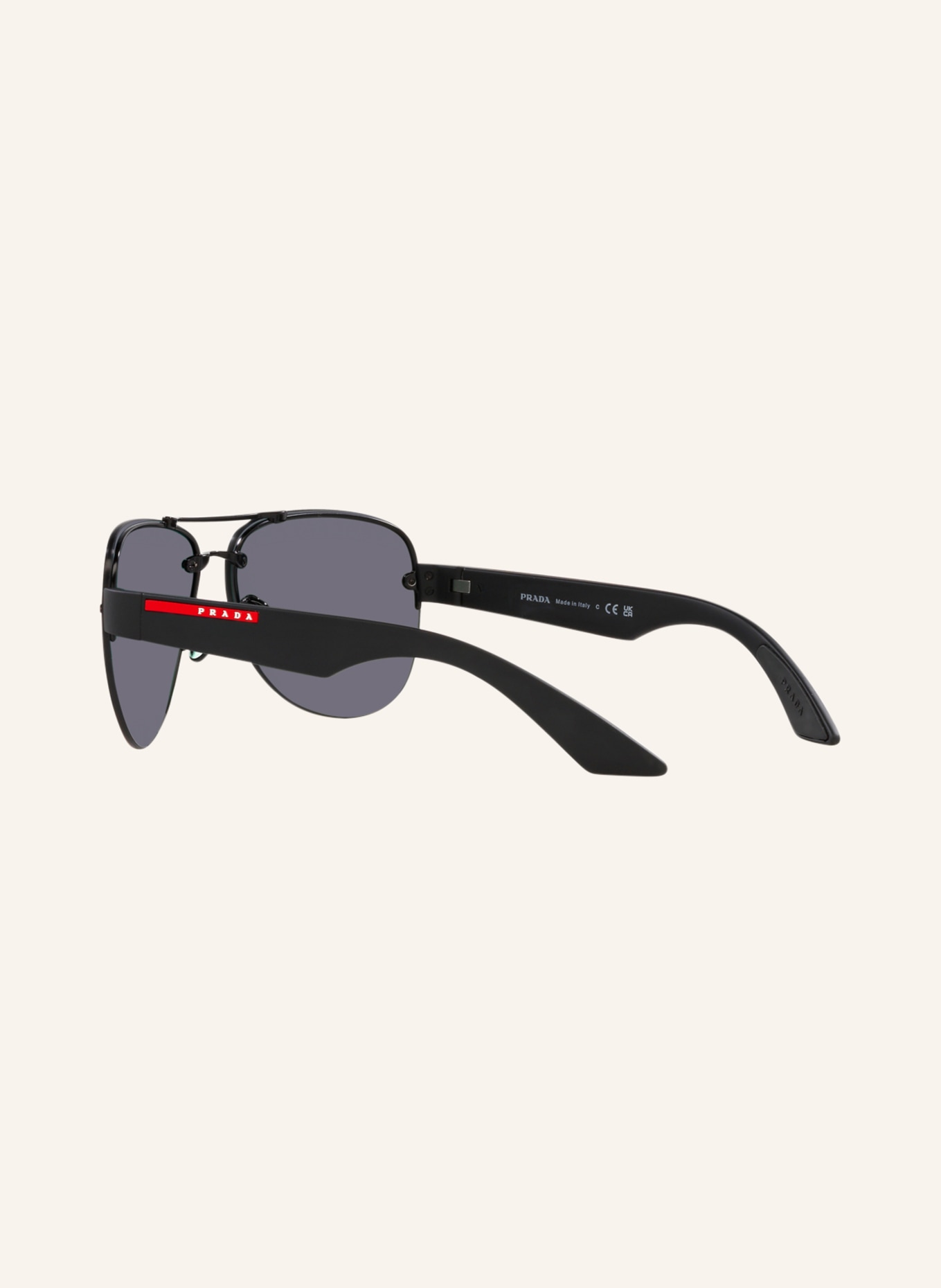 PRADA LINEA ROSSA Sunglasses PS 55YS, Color: 1BO10A - BLACK/DARK GRAY MIRRORED (Image 4)