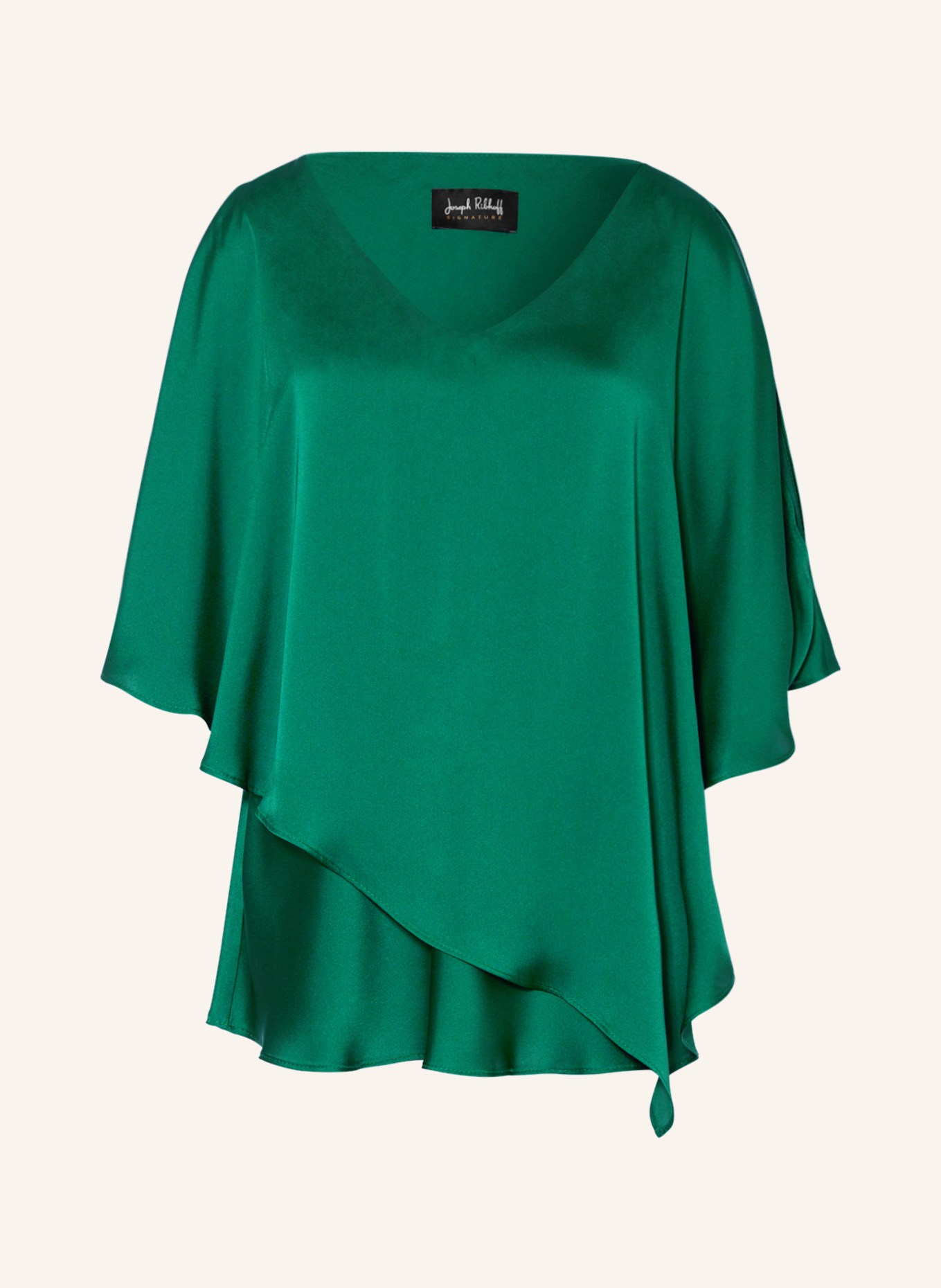 Joseph Ribkoff SIGNATURE Blouse top with cut-outs, Color: GREEN (Image 1)