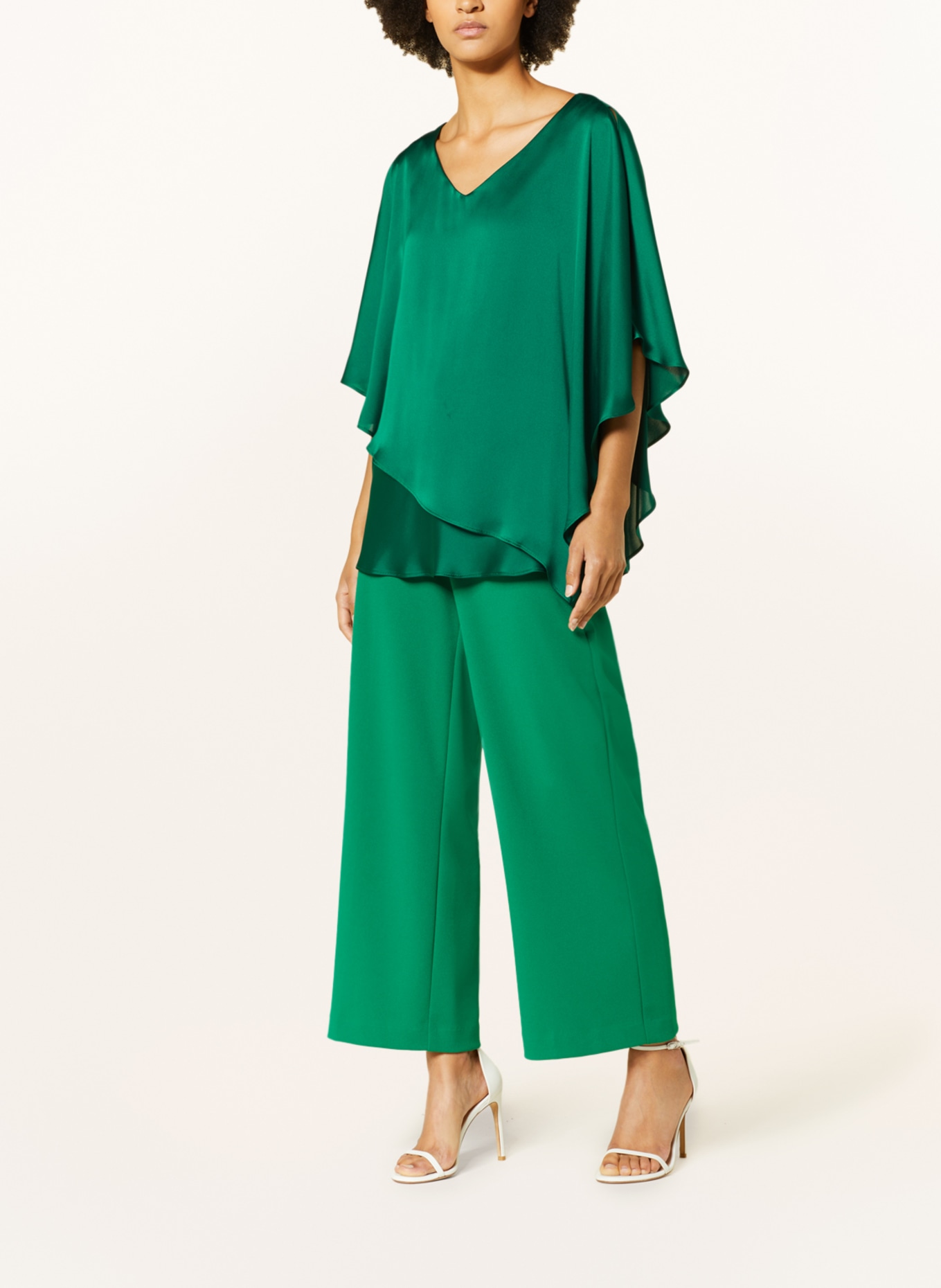 Joseph Ribkoff SIGNATURE Blouse top with cut-outs, Color: GREEN (Image 2)