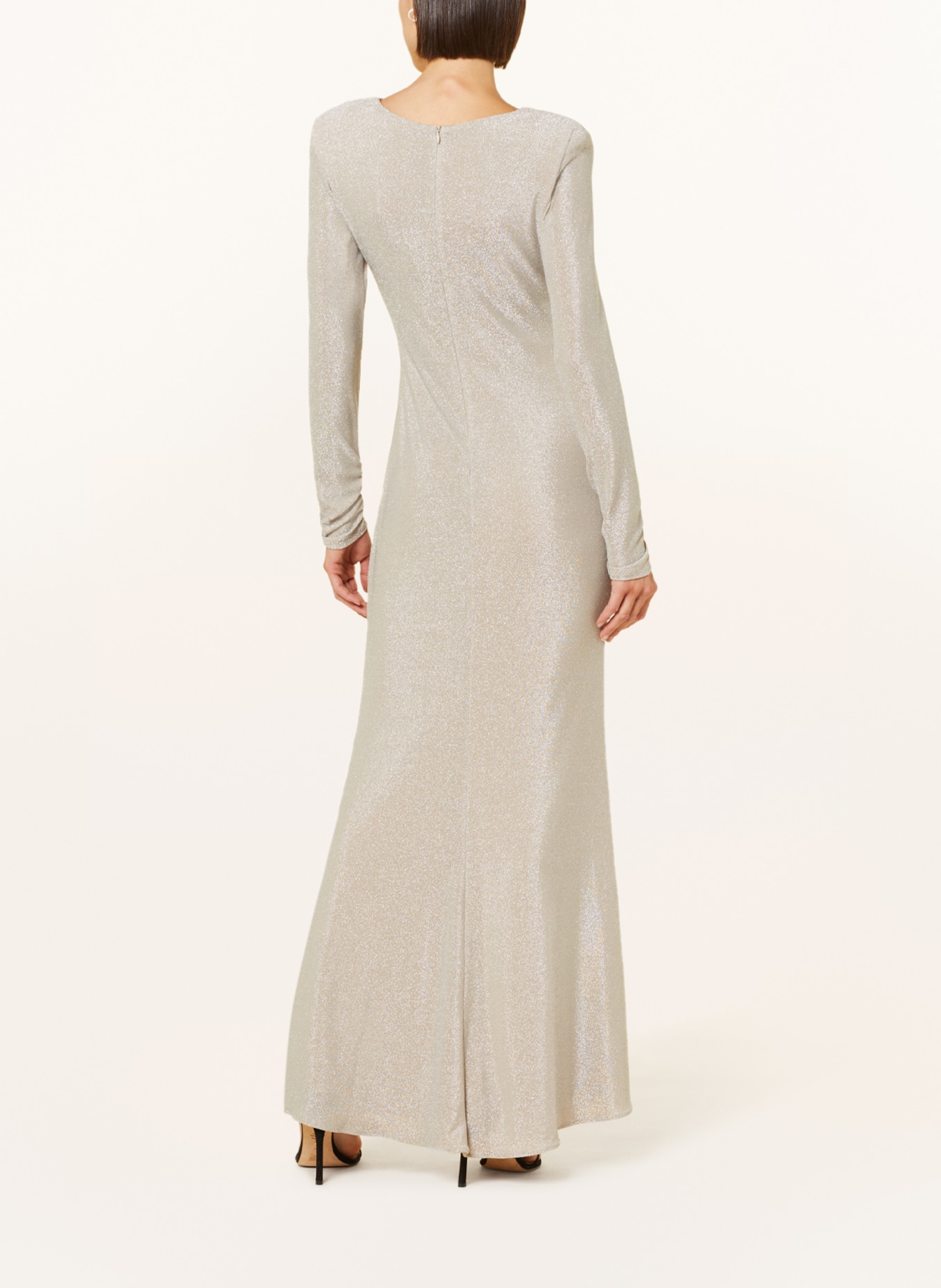 Joseph Ribkoff SIGNATURE Dress with glitter thread, Color: SILVER (Image 3)