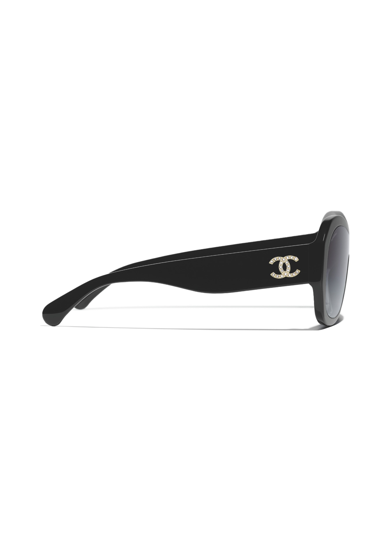 CHANEL Okrągłe okulary przeciwsłoneczne, Kolor: C622S6 – CZARNY/ CIEMNOSZARY GRADIENT (Obrazek 3)
