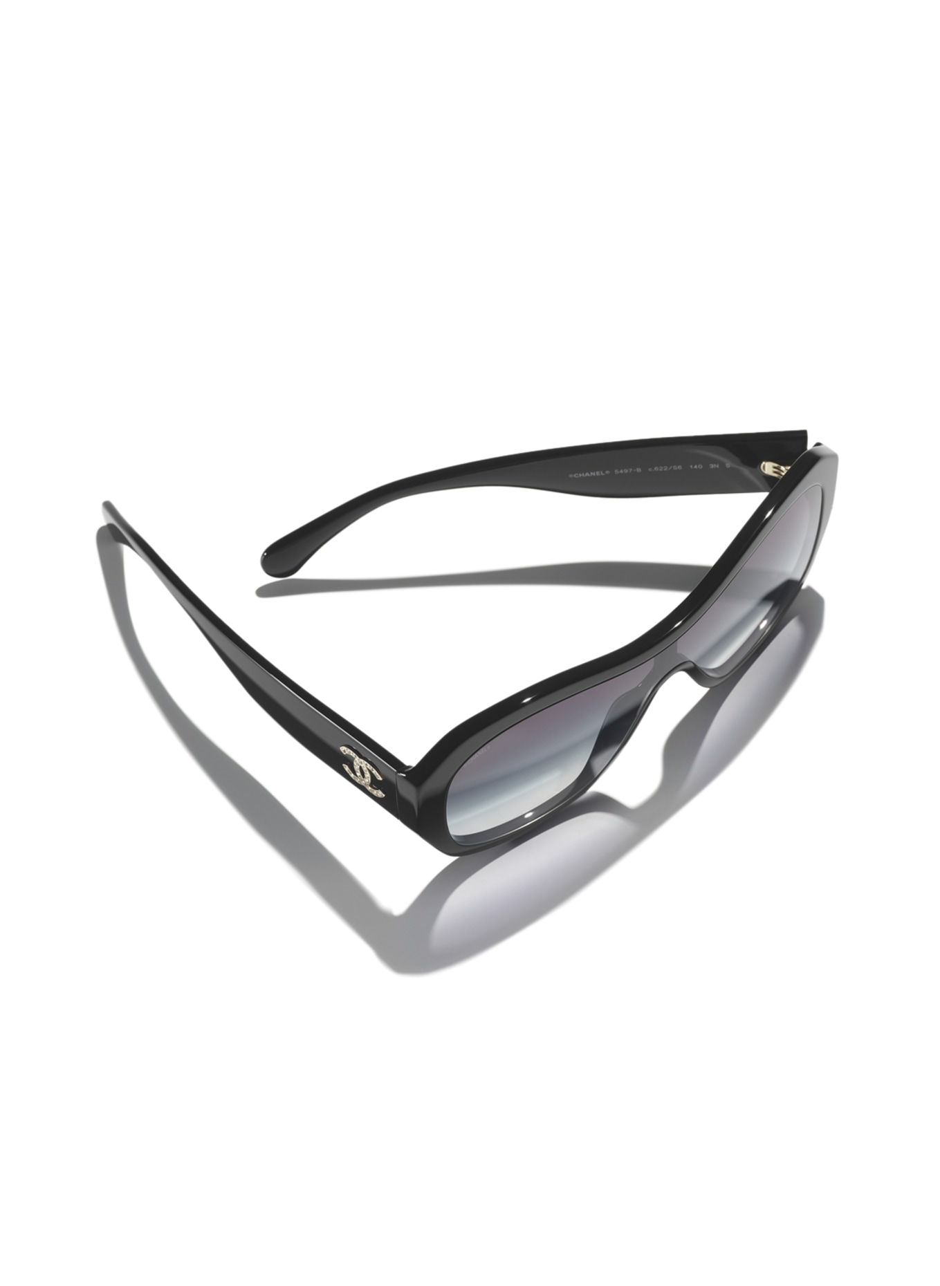 CHANEL Round sunglasses, Color: C622S6 - BLACK/DARK GRAY GRADIENT (Image 4)
