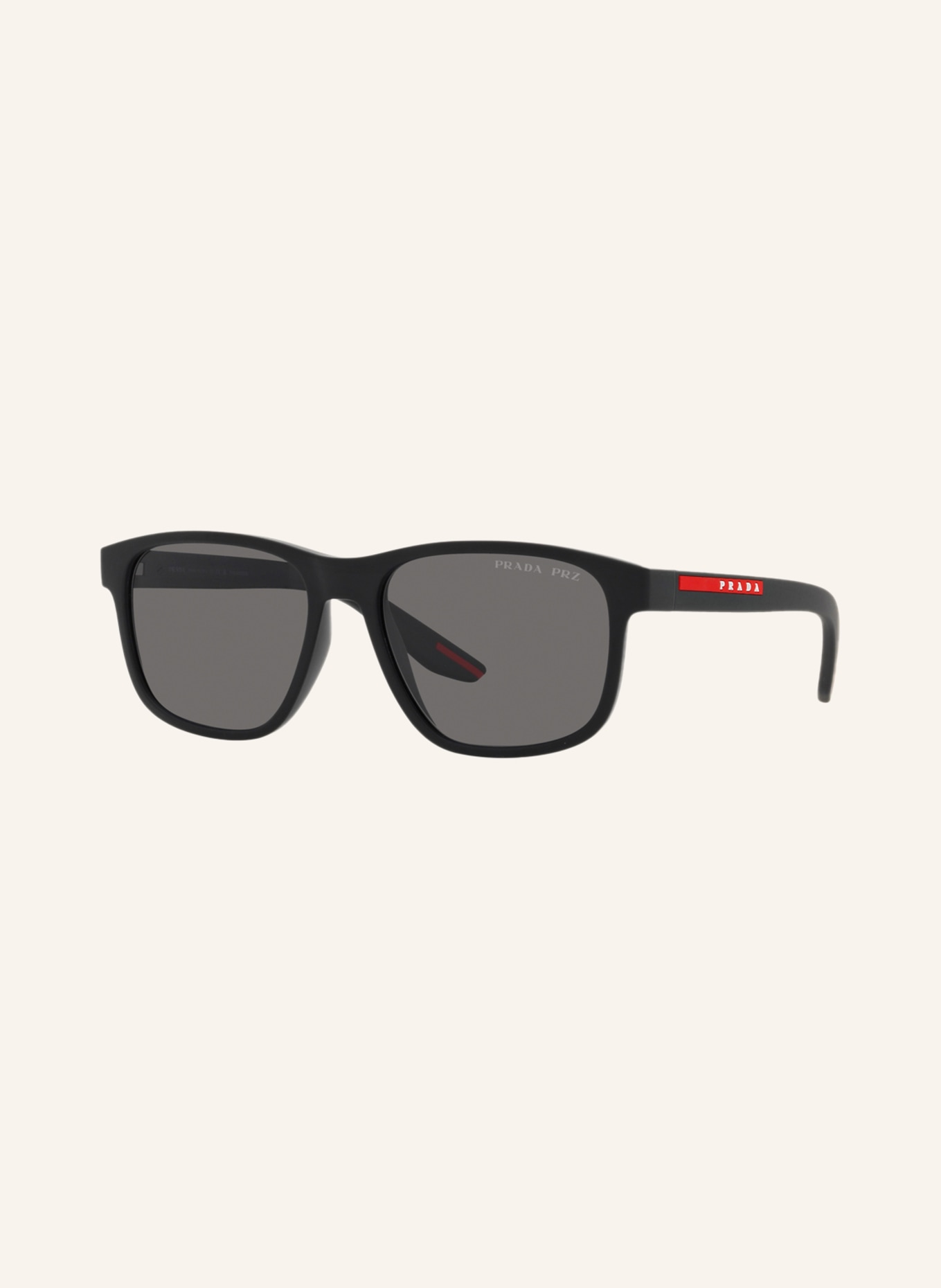 PRADA LINEA ROSSA Sunglasses PS 06YS, Color: DG002G - MATTE BLACK/ GRAY POLARIZED (Image 1)