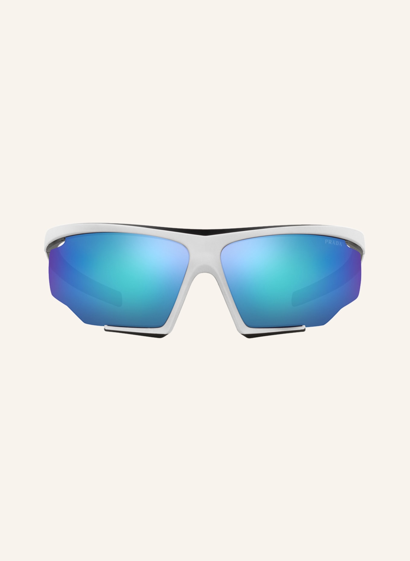 PRADA LINEA ROSSA Sonnenbrille PS 07YS, Farbe: 15K08R - WEISS/ GRÜN VERSPIEGELT (Bild 2)