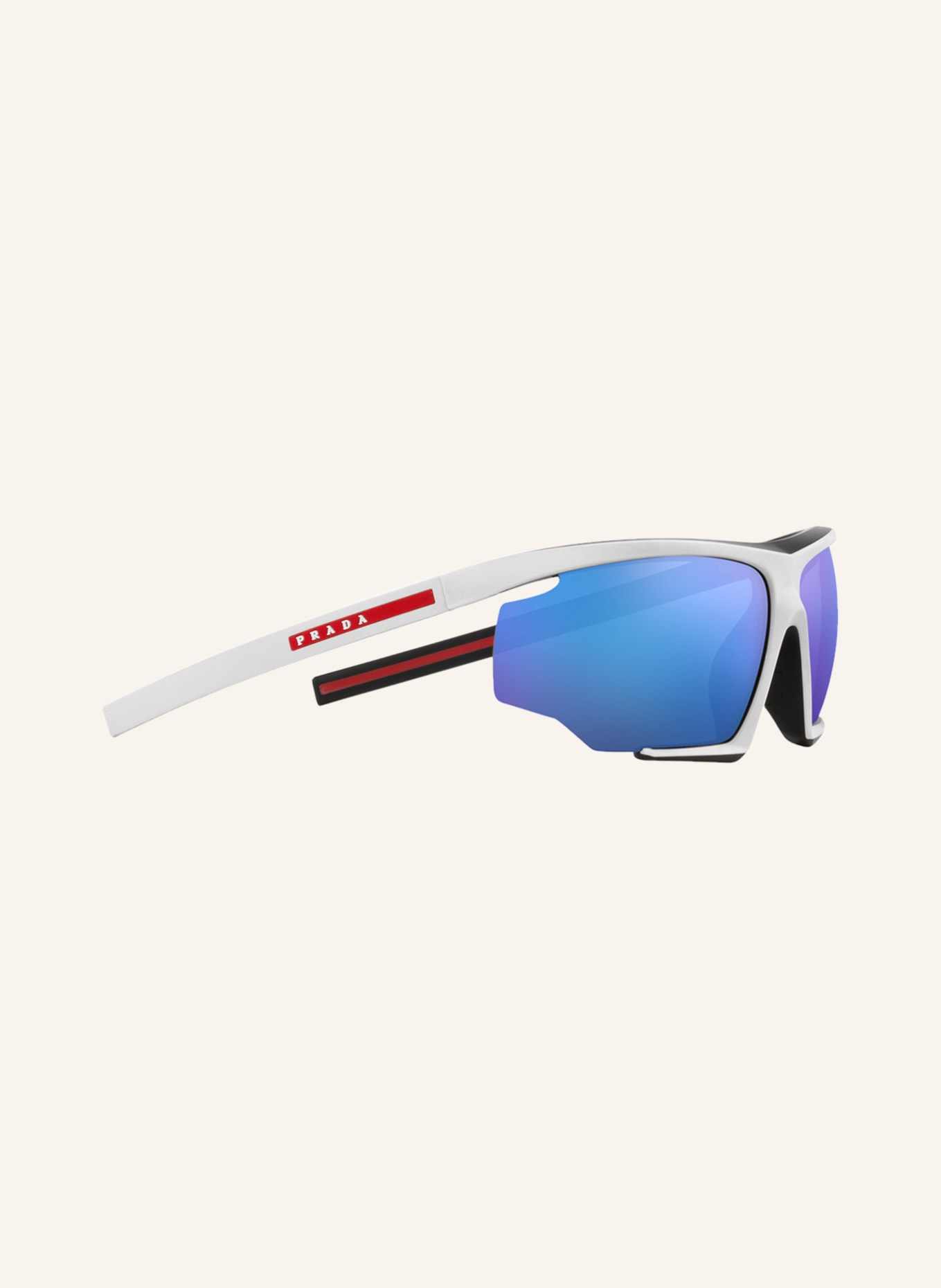 PRADA LINEA ROSSA Sunglasses PS 07YS, Color: 15K08R - WHITE/ GREEN MIRRORED (Image 3)