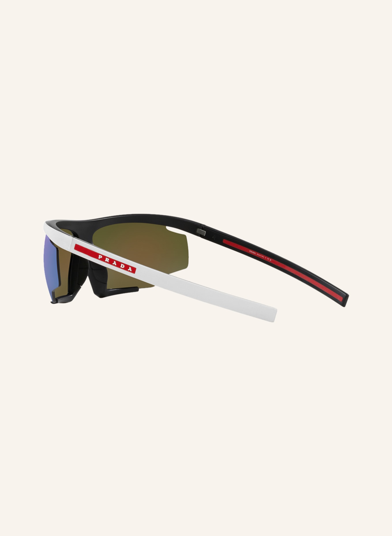 PRADA LINEA ROSSA Sunglasses PS 07YS, Color: 15K08R - WHITE/ GREEN MIRRORED (Image 4)