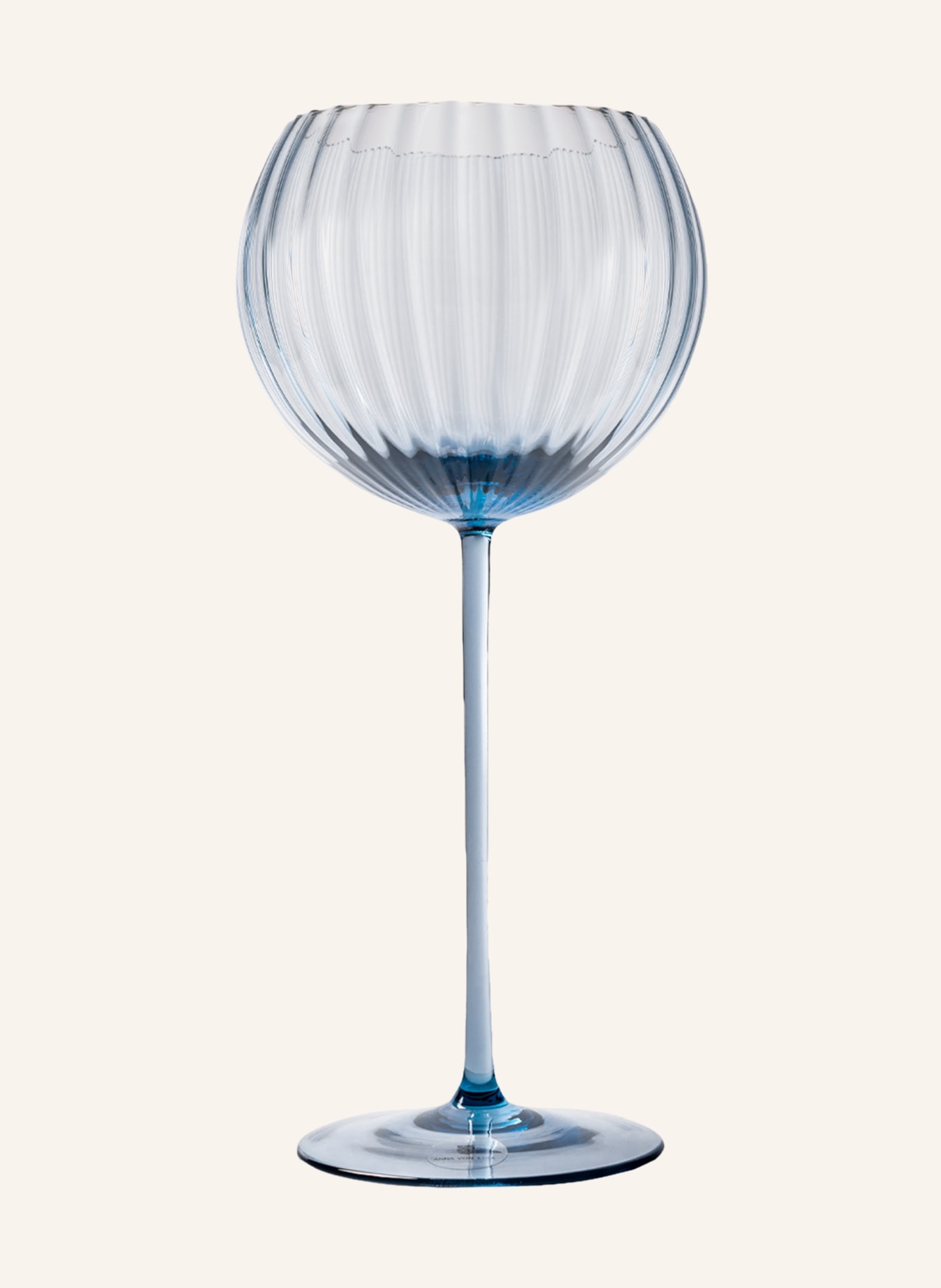 ANNA VON LIPA 2er-Set Weingläser LYON: BLAUGRAU