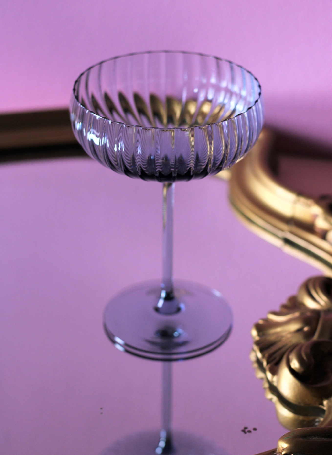 ANNA VON LIPA Sada 2 skleniček na sekt/šampaňské LYON, Barva: ČERNOŠEDÁ (Obrázek 3)