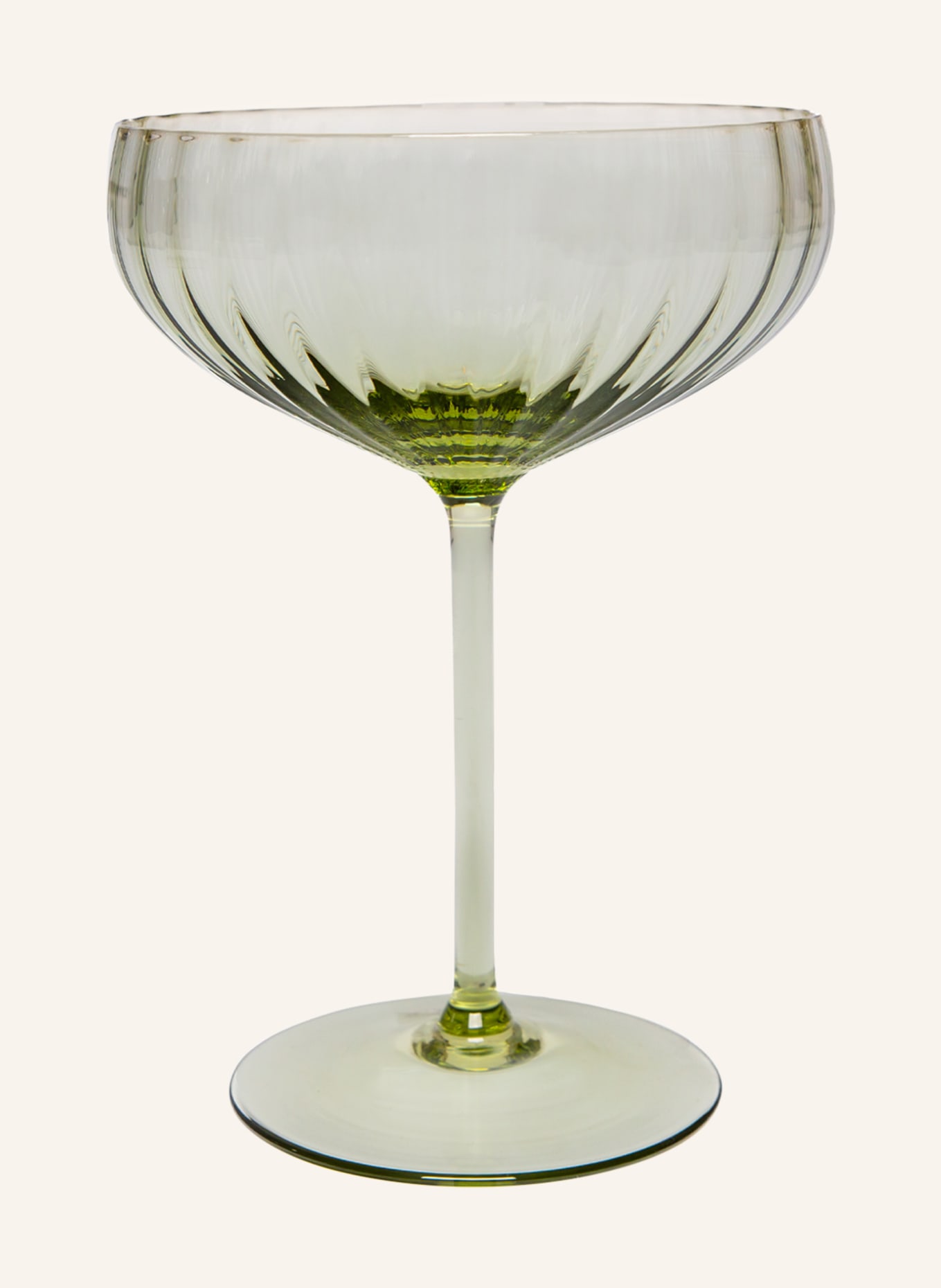 ANNA VON LIPA Set of 2 champagne glasses LYON, Color: OLIVE (Image 2)