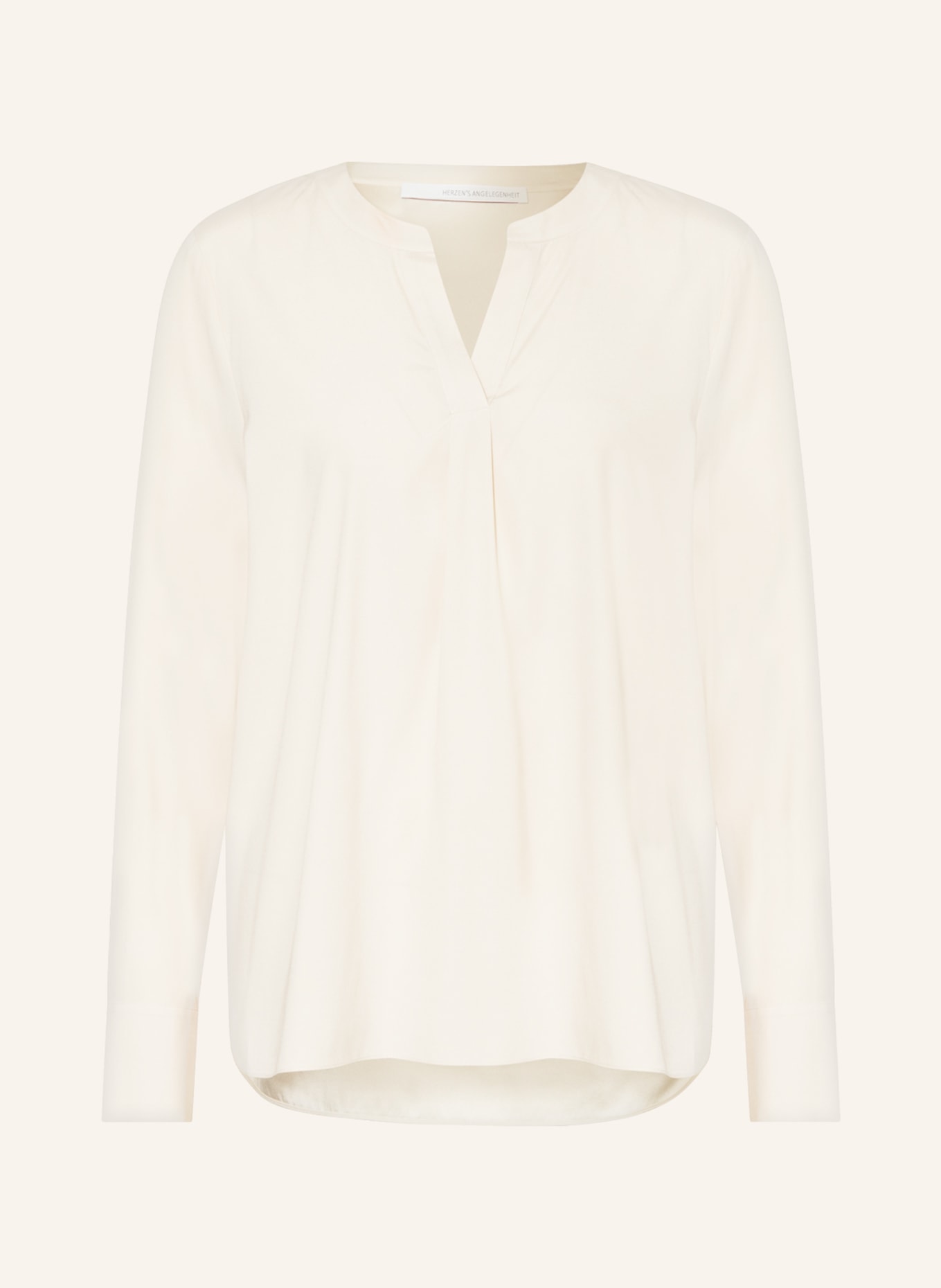 HERZEN'S ANGELEGENHEIT Shirt blouse in silk, Color: BEIGE (Image 1)