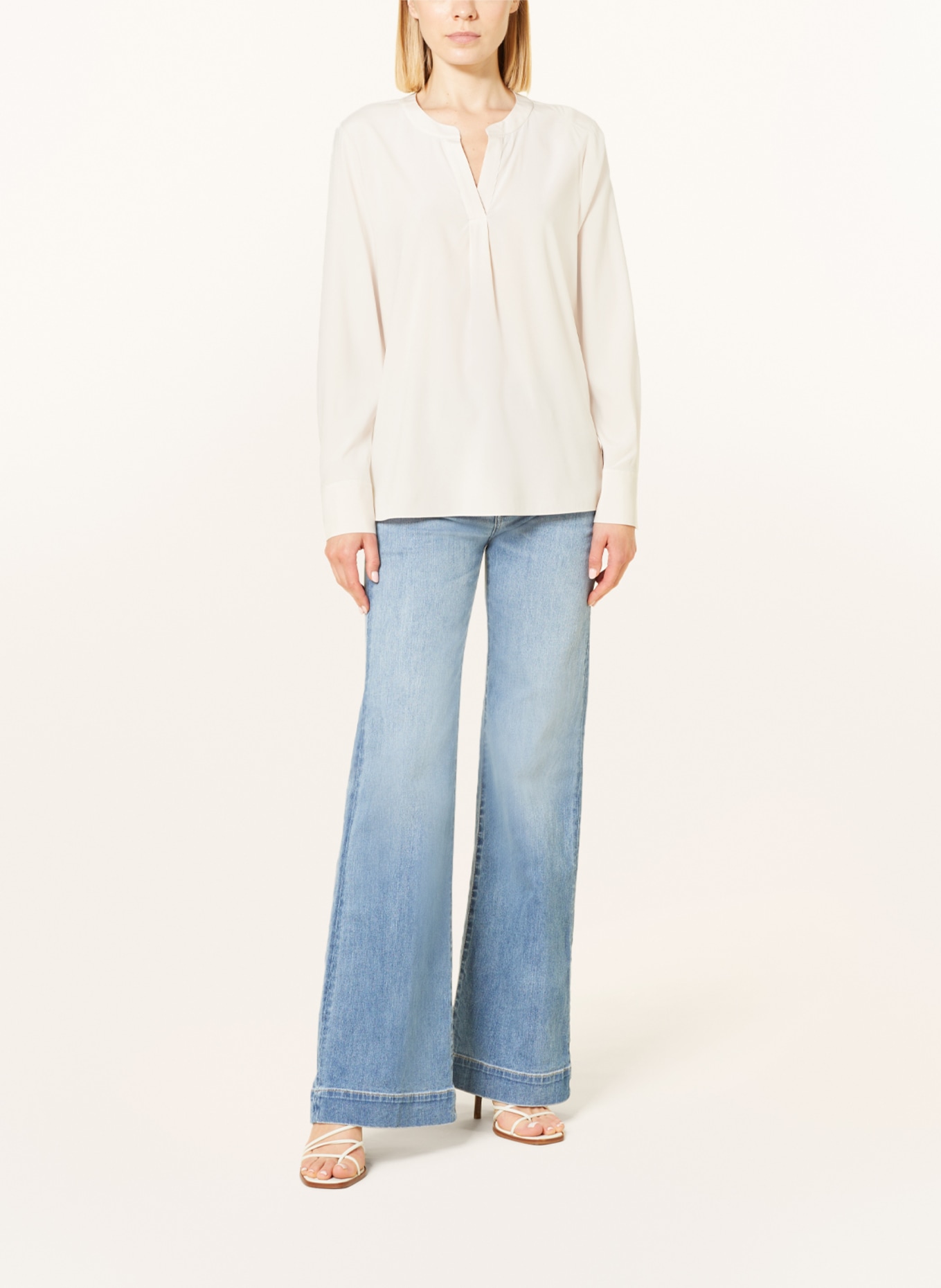 HERZEN'S ANGELEGENHEIT Shirt blouse in silk, Color: BEIGE (Image 2)