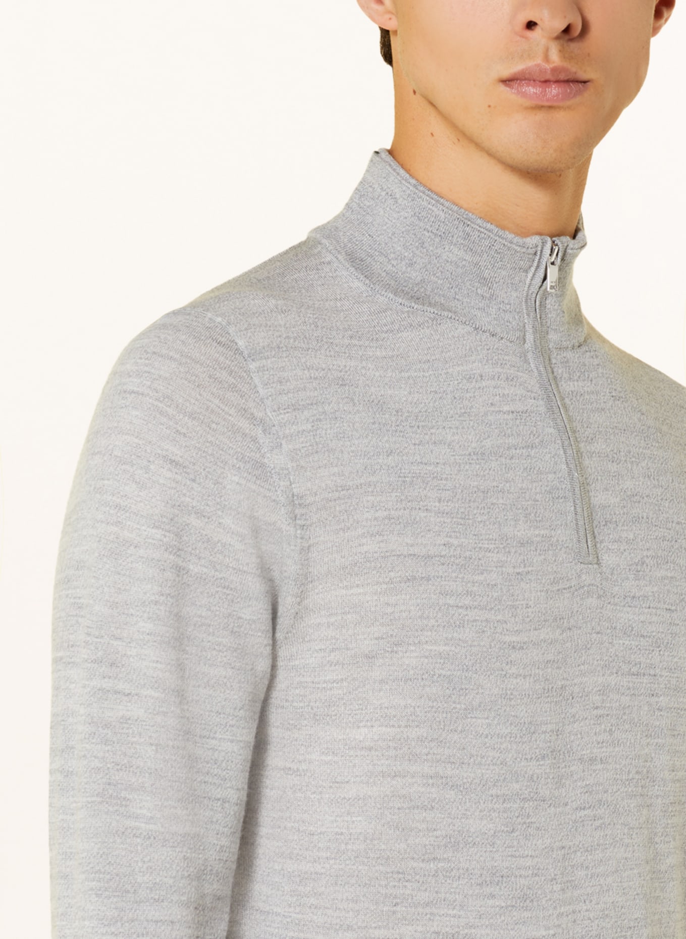 REISS Half-zip sweater BLACKHALL, Color: LIGHT GRAY (Image 4)