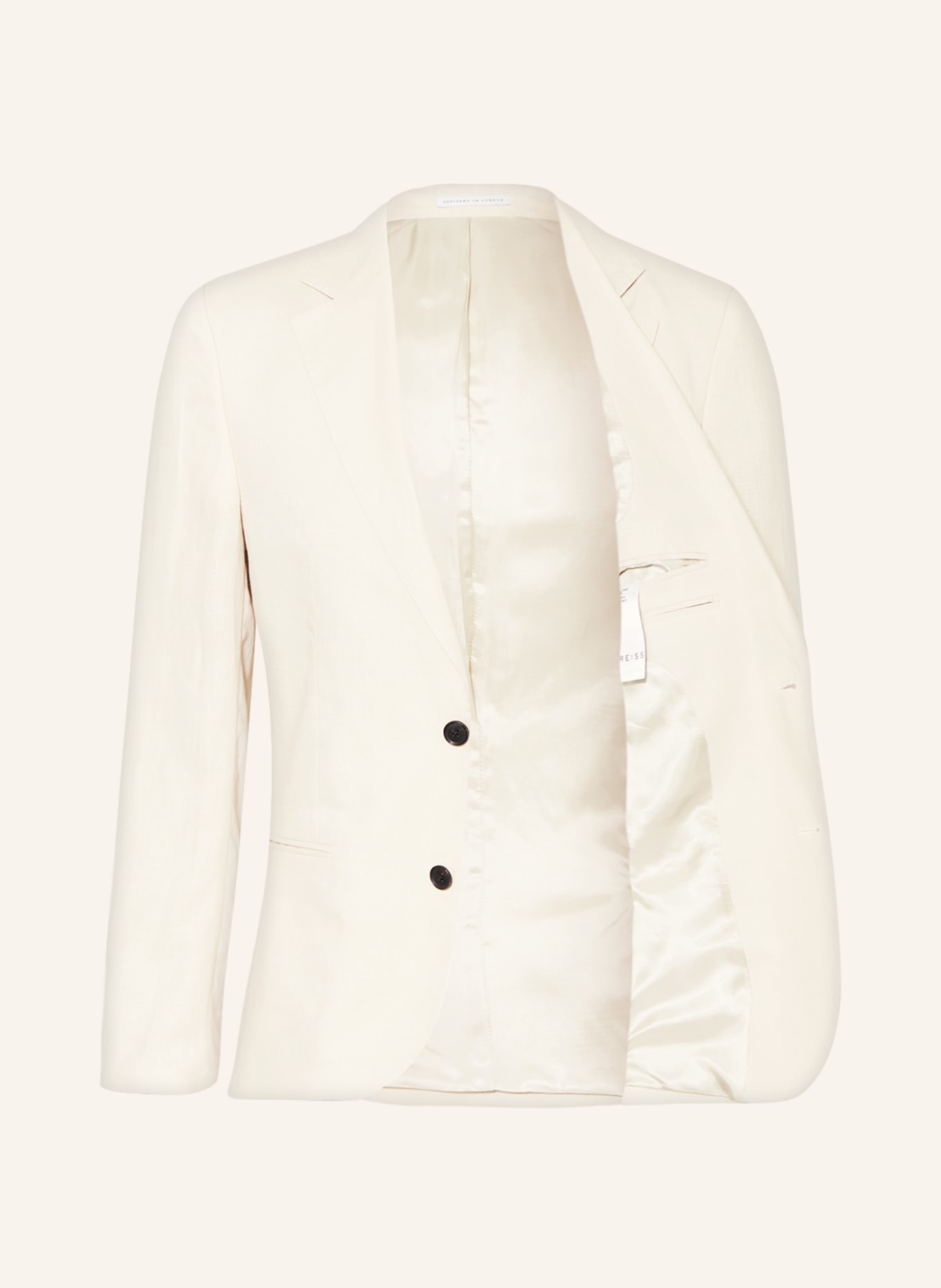 REISS Suit jacket KIN slim fit made of linen, Color: CREAM (Image 4)