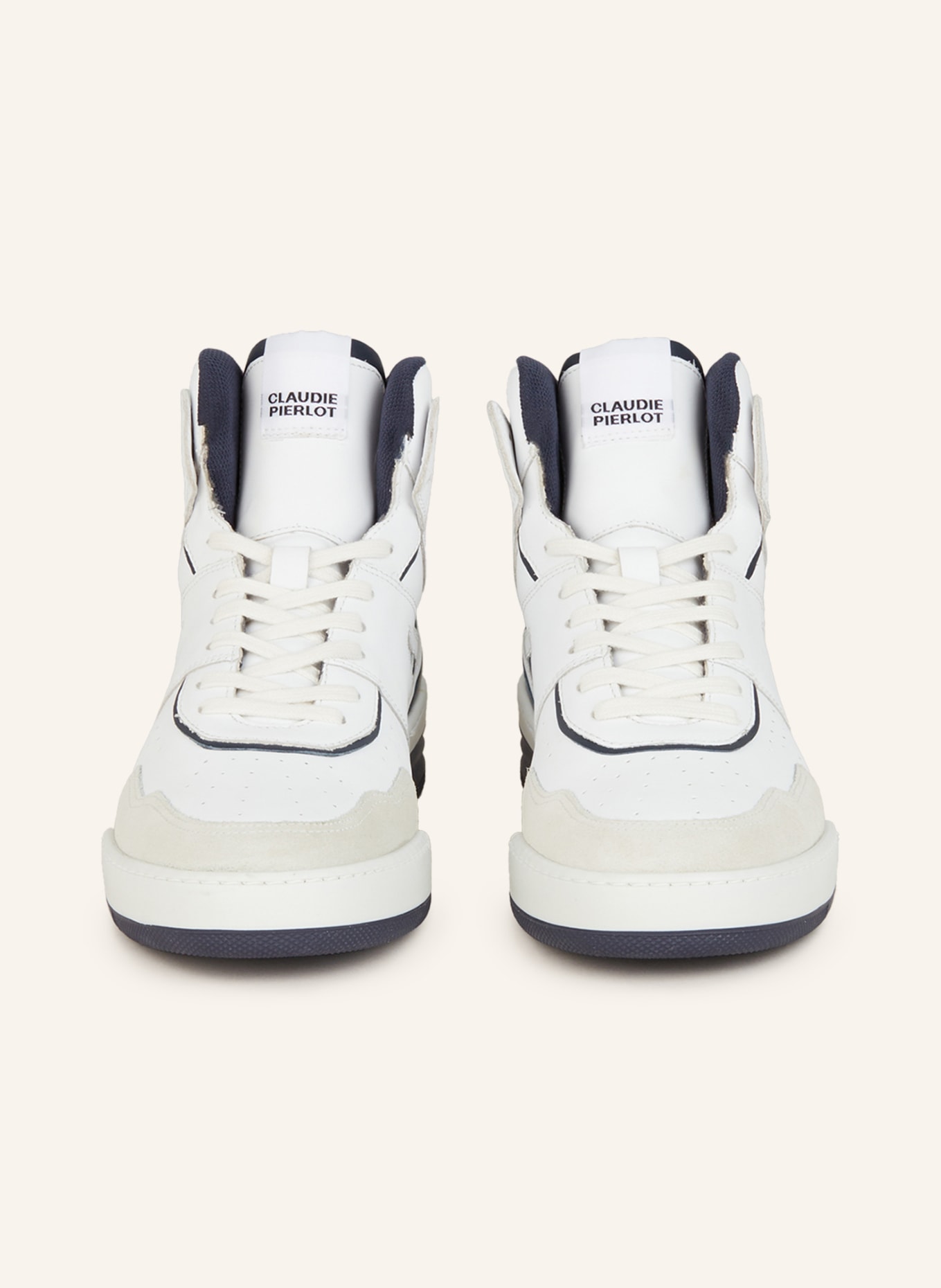 CLAUDIE PIERLOT Hightop-Sneaker, Farbe: WEISS/ CREME/ DUNKELBLAU (Bild 3)