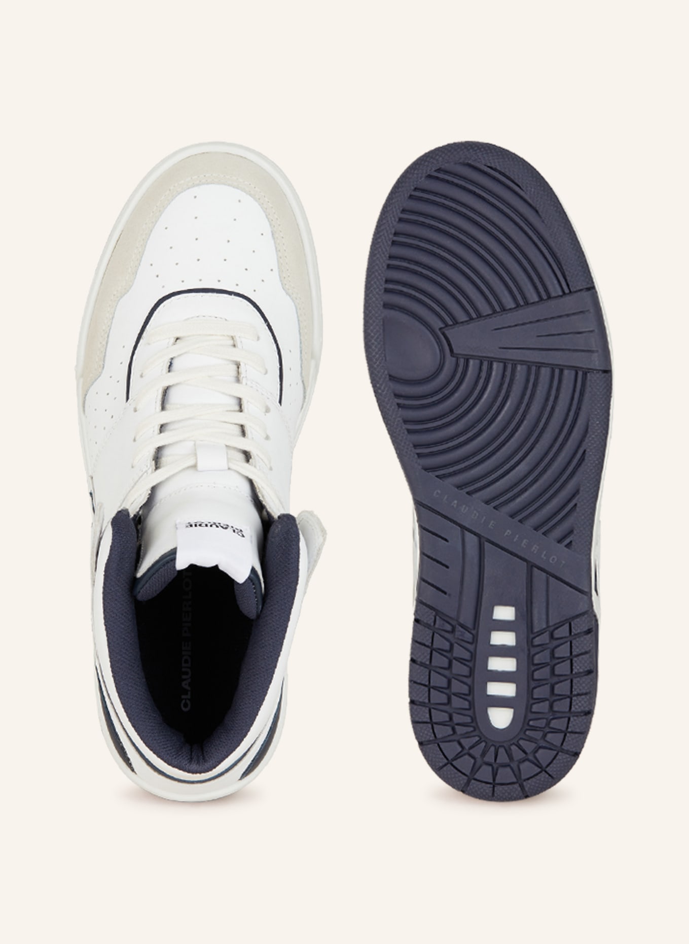 CLAUDIE PIERLOT Hightop-Sneaker, Farbe: WEISS/ CREME/ DUNKELBLAU (Bild 5)